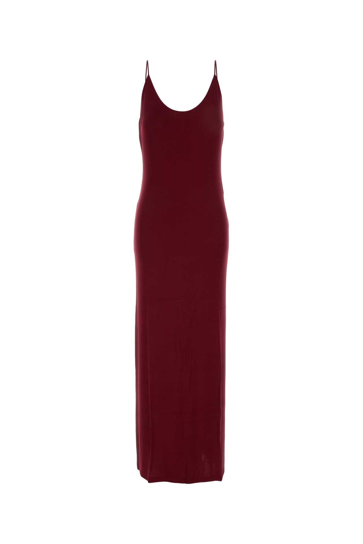 Saint Laurent Women Burgundy Jersey Dress SAINT LAURENT
