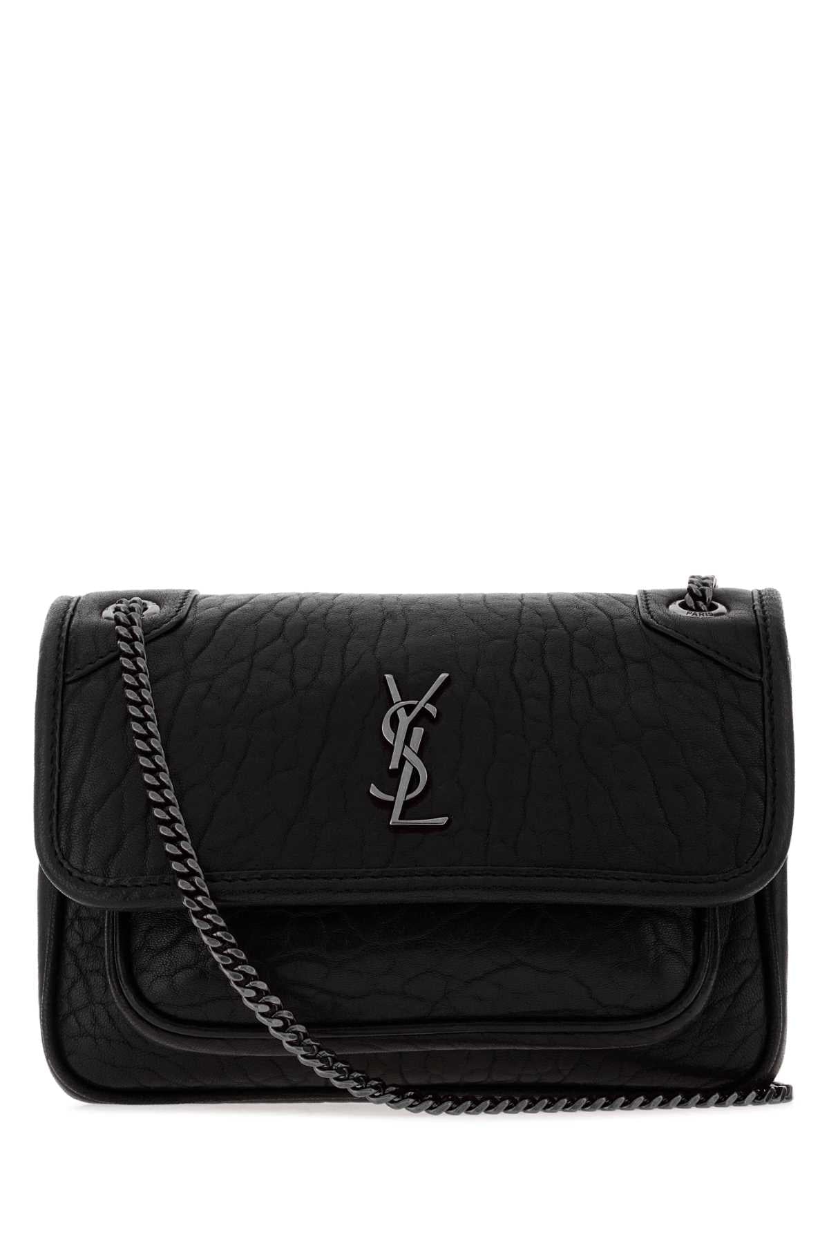 Saint Laurent Women Black Leather Mini Niki Crossbody Bag SAINT LAURENT