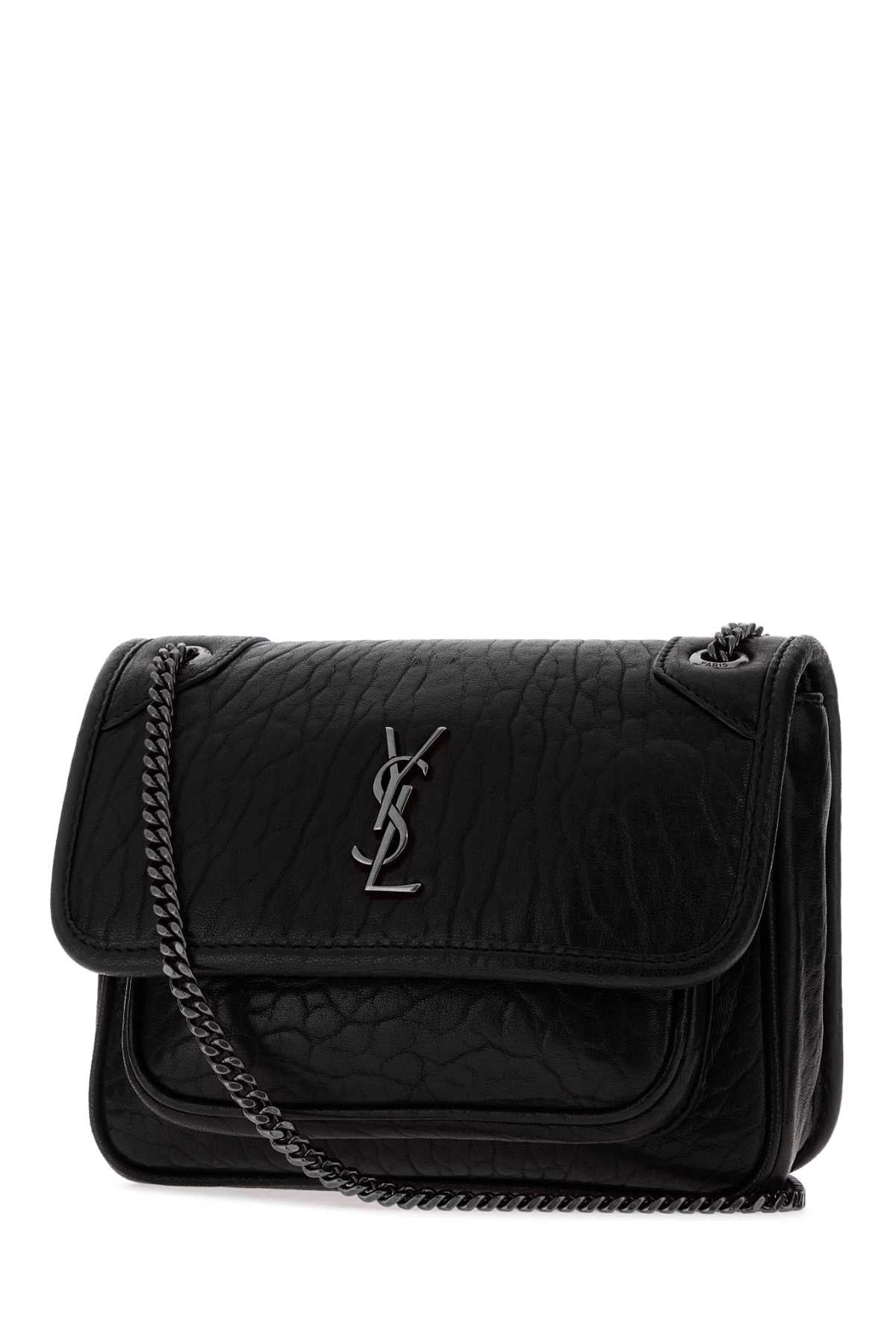 Saint Laurent Women Black Leather Mini Niki Crossbody Bag SAINT LAURENT