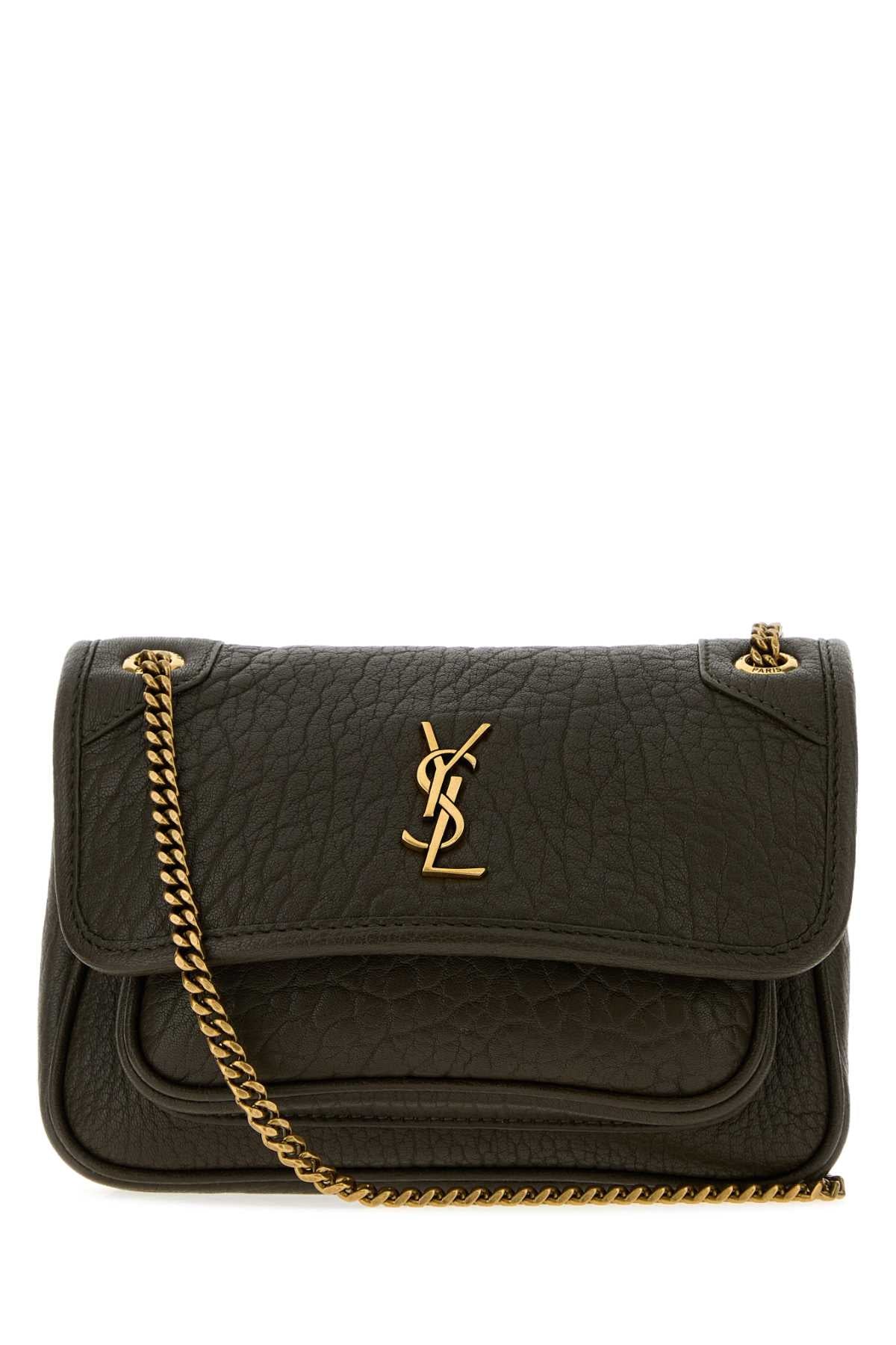 Saint Laurent Women Dark Green Leather Mini Niki Crossbody Bag SAINT LAURENT