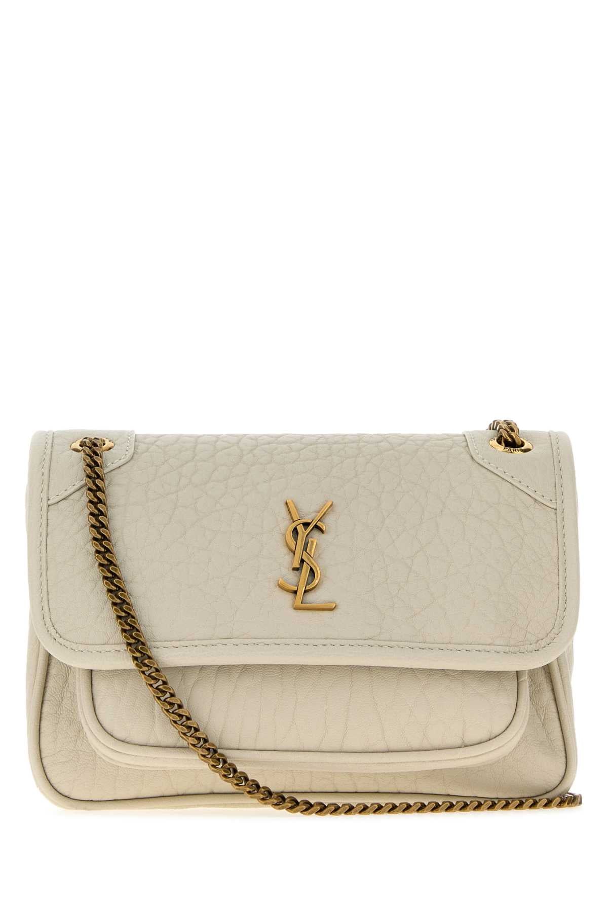 Saint Laurent Women Chalk Leather Mini Niki Crossbody Bag SAINT LAURENT