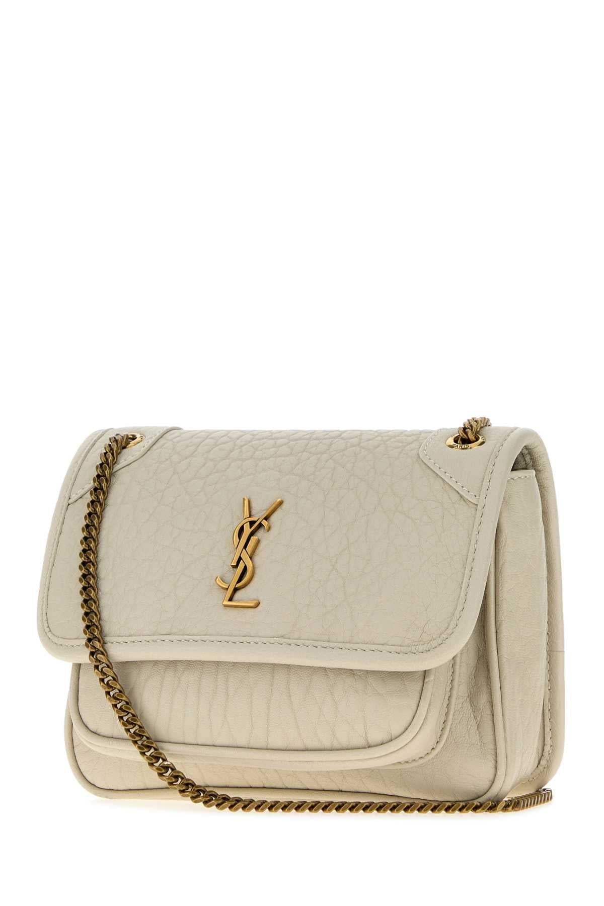 Saint Laurent Women Chalk Leather Mini Niki Crossbody Bag SAINT LAURENT