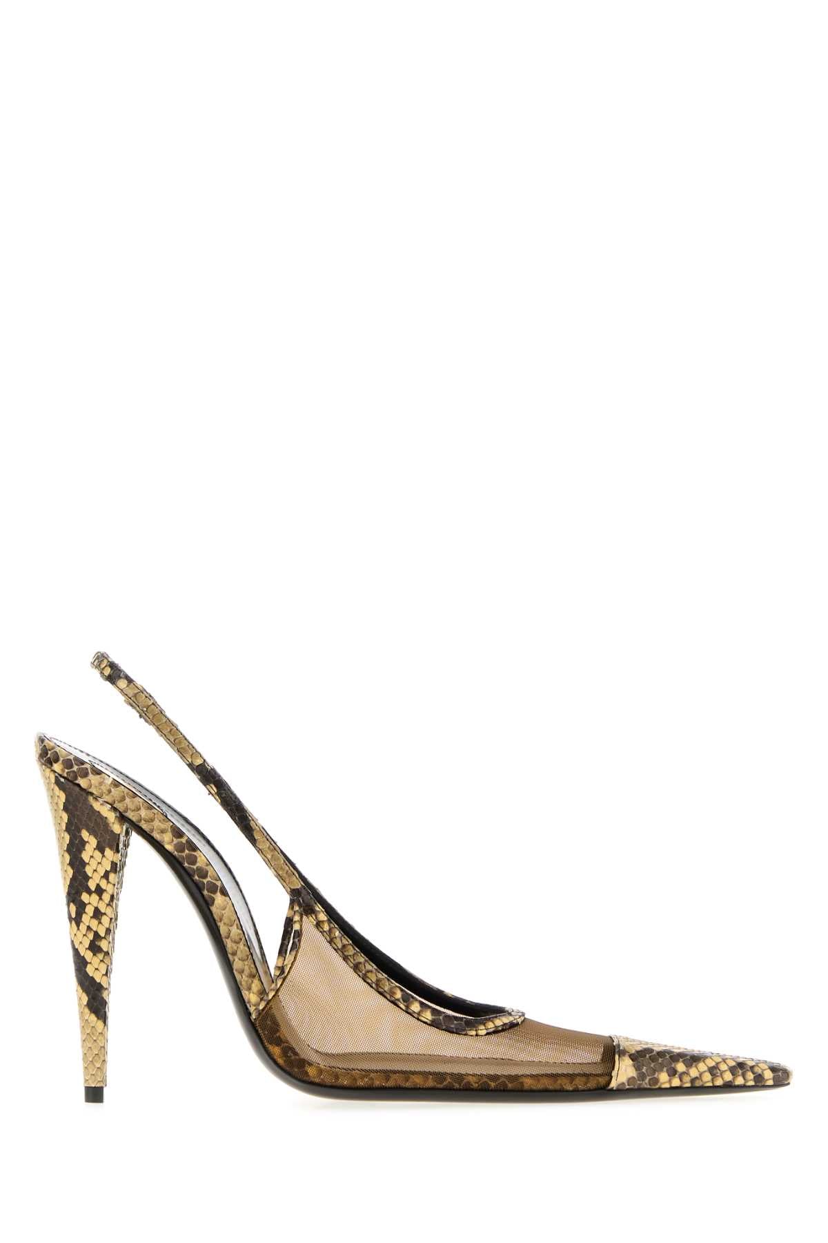 Saint Laurent Women Multicolor Mesh And Leather Jema Pumps SAINT LAURENT