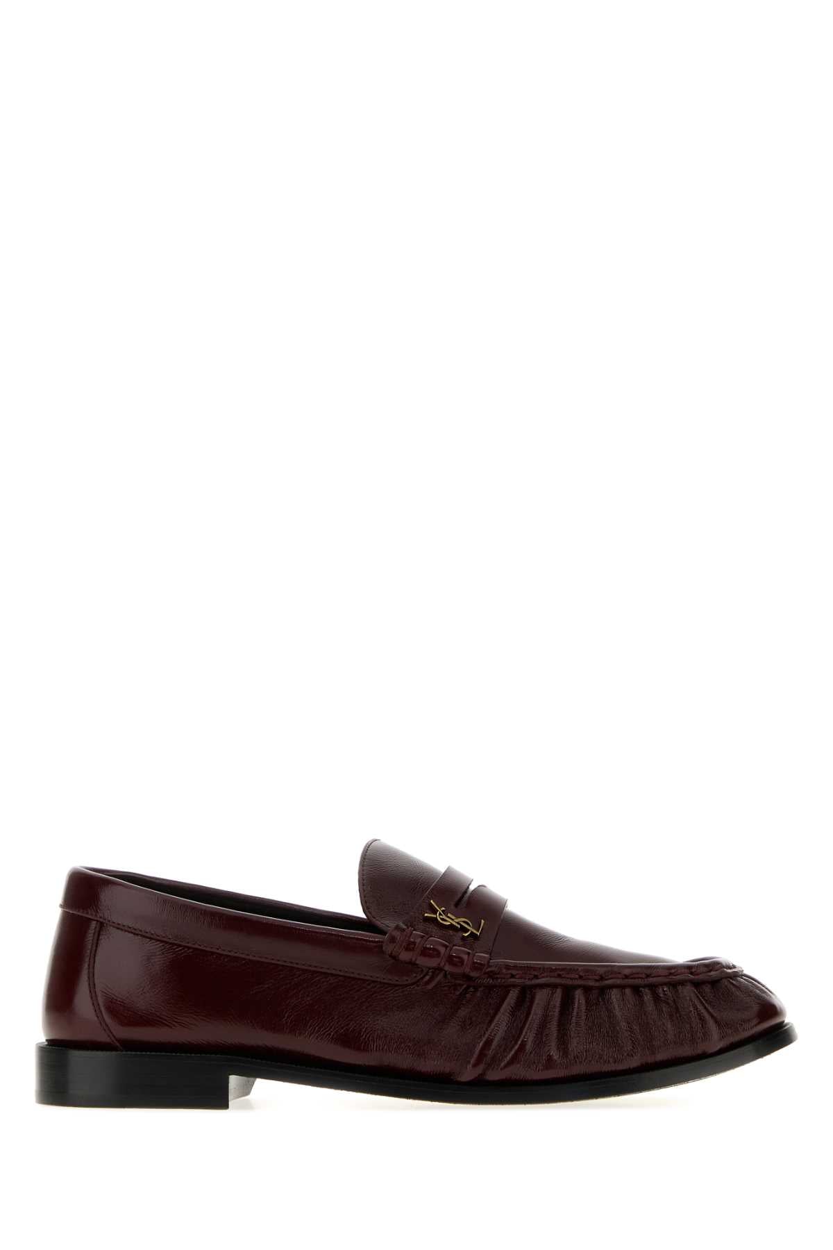 Saint Laurent Women Burgundy Leather Le Loafers Loafers SAINT LAURENT