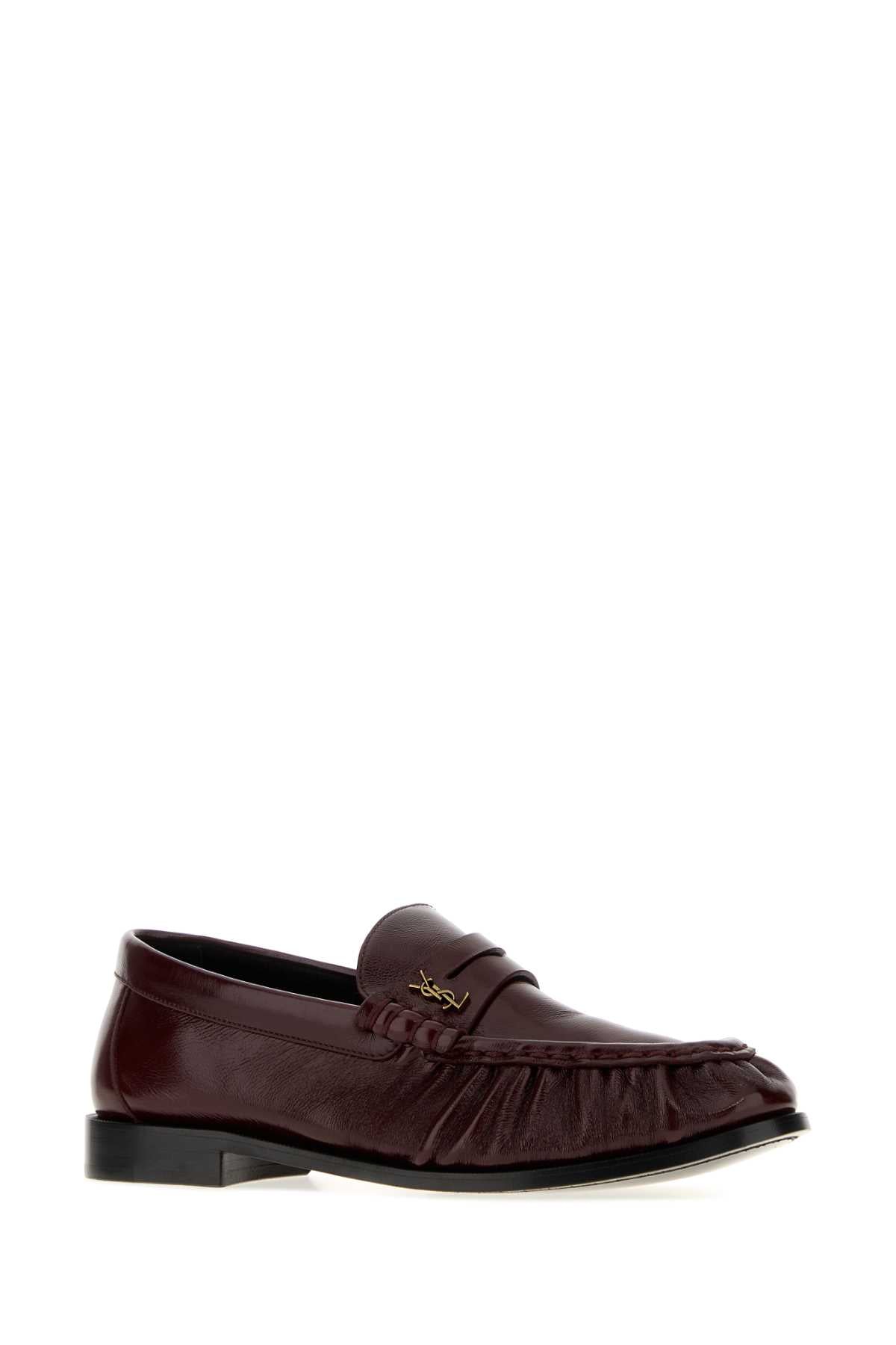 Saint Laurent Women Burgundy Leather Le Loafers Loafers SAINT LAURENT