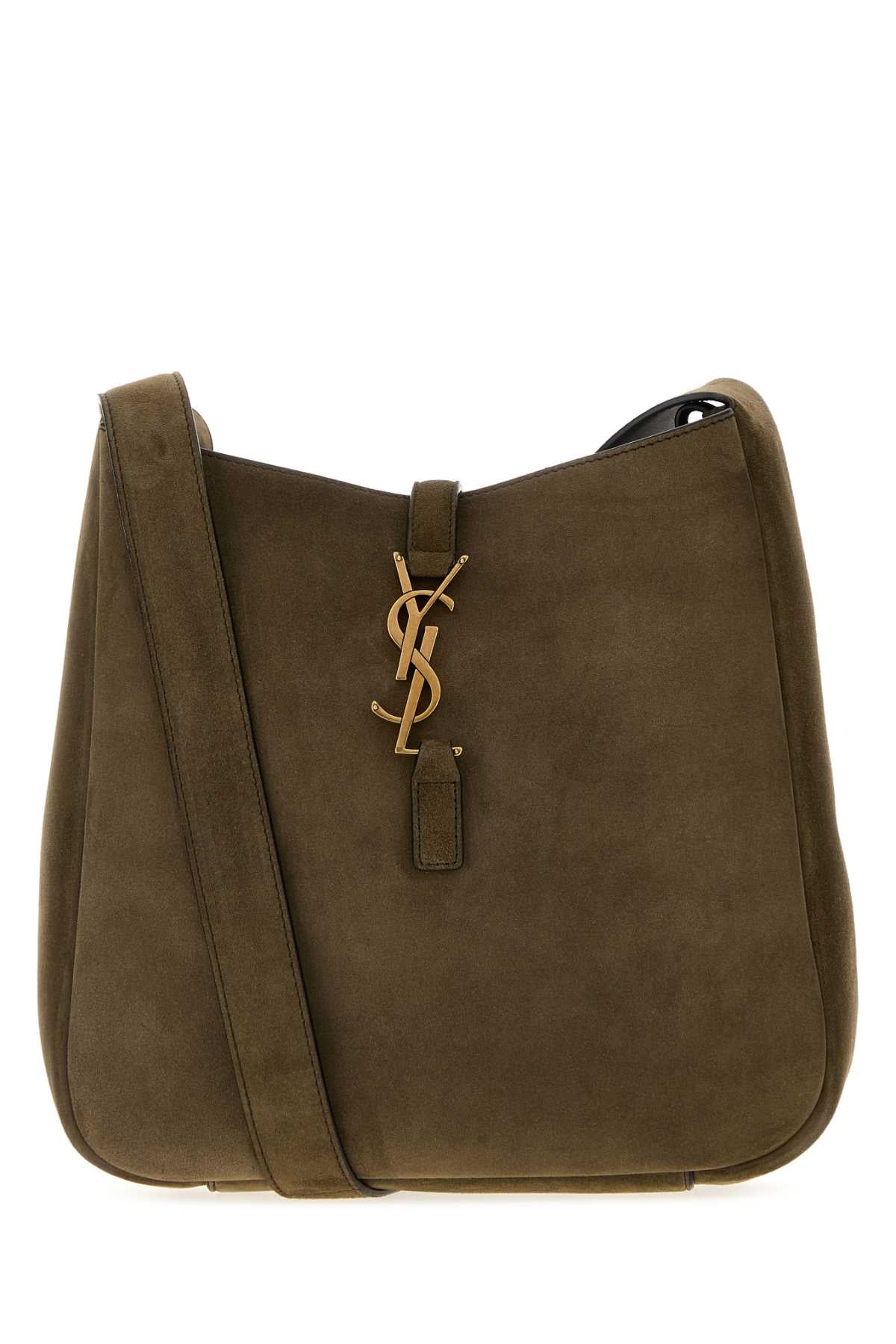 Saint Laurent Women Mud Suede Le 5 Ã€ 7 Crossbody Bag SAINT LAURENT