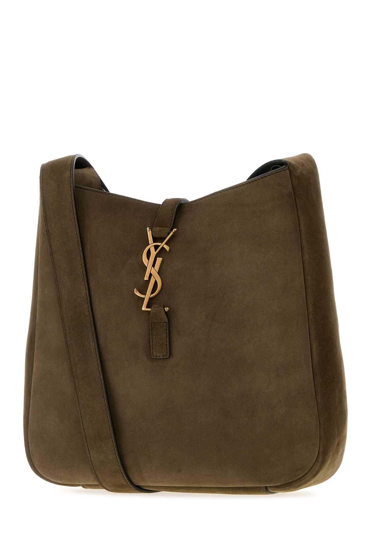 Saint Laurent Women Mud Suede Le 5 Ã€ 7 Crossbody Bag SAINT LAURENT