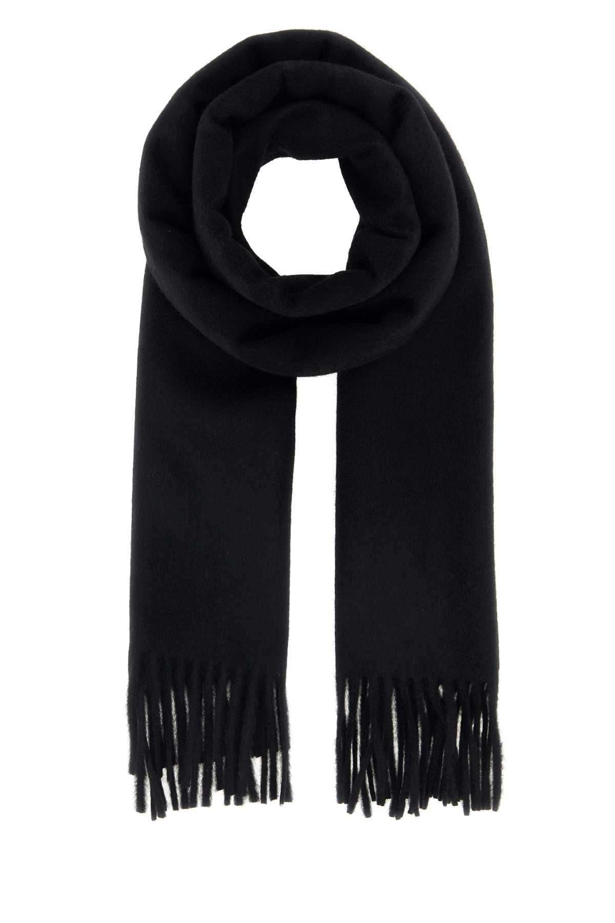 Saint Laurent Men Black Cashmere Scarf SAINT LAURENT