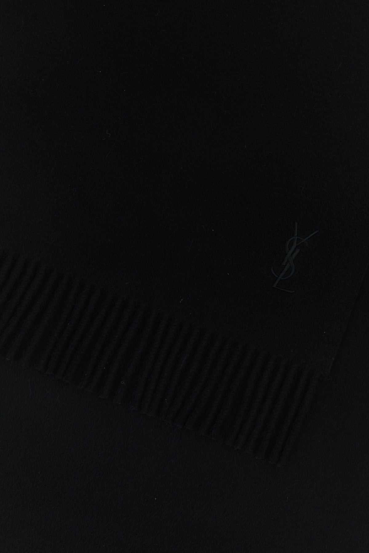 Saint Laurent Men Black Cashmere Scarf SAINT LAURENT