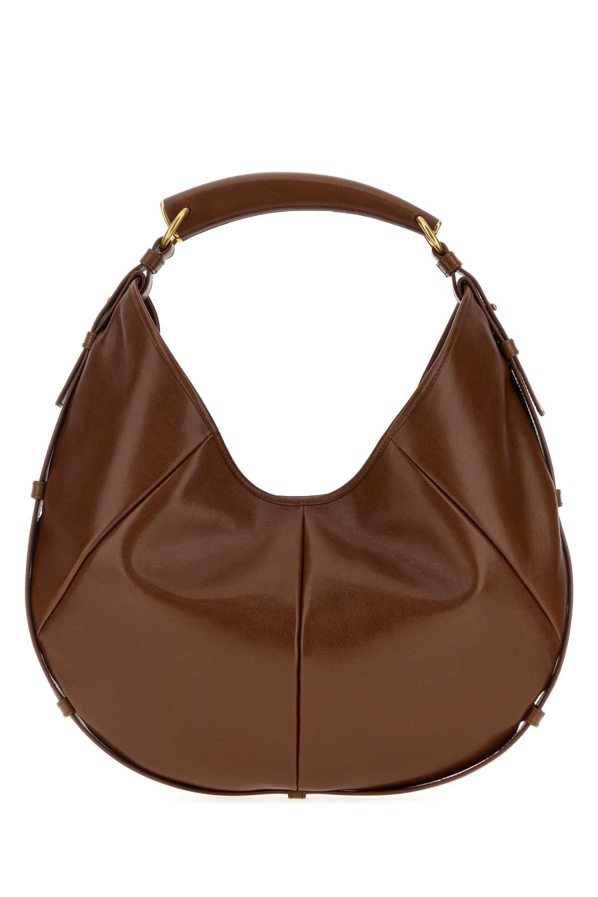 Saint Laurent Women Brown Leather Medium Mombasa Shoulder Bag SAINT LAURENT