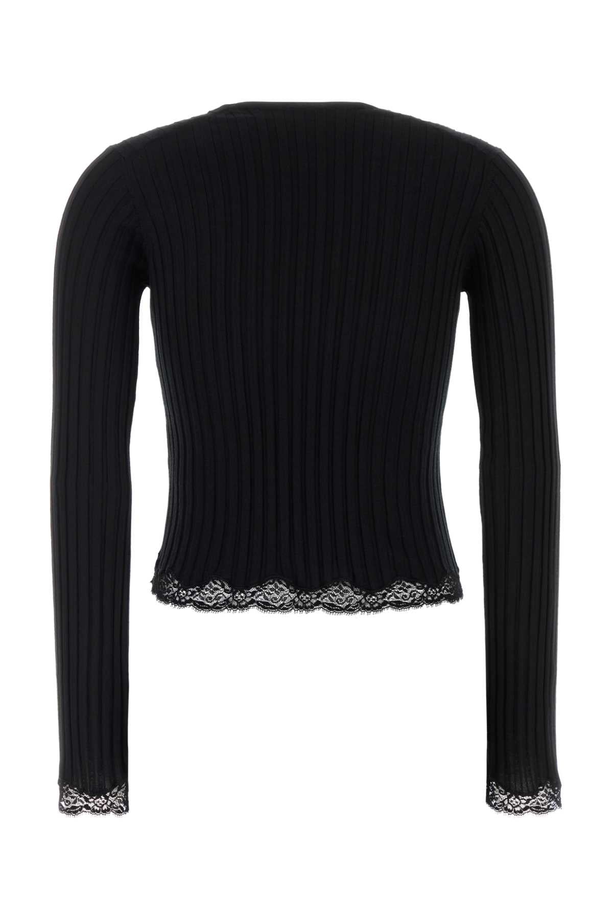 Saint Laurent Women Black Cashmere T-Shirt SAINT LAURENT