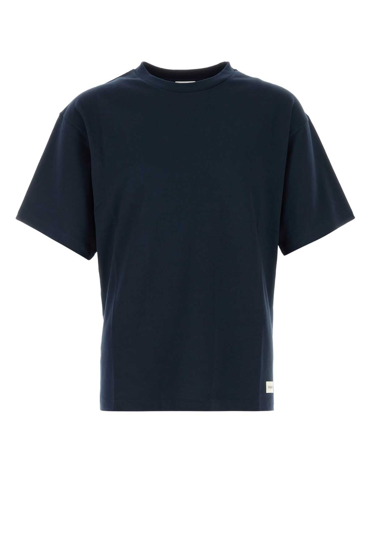 Saint Laurent Men Navy Blue Cotton And Modal T-Shirt SAINT LAURENT