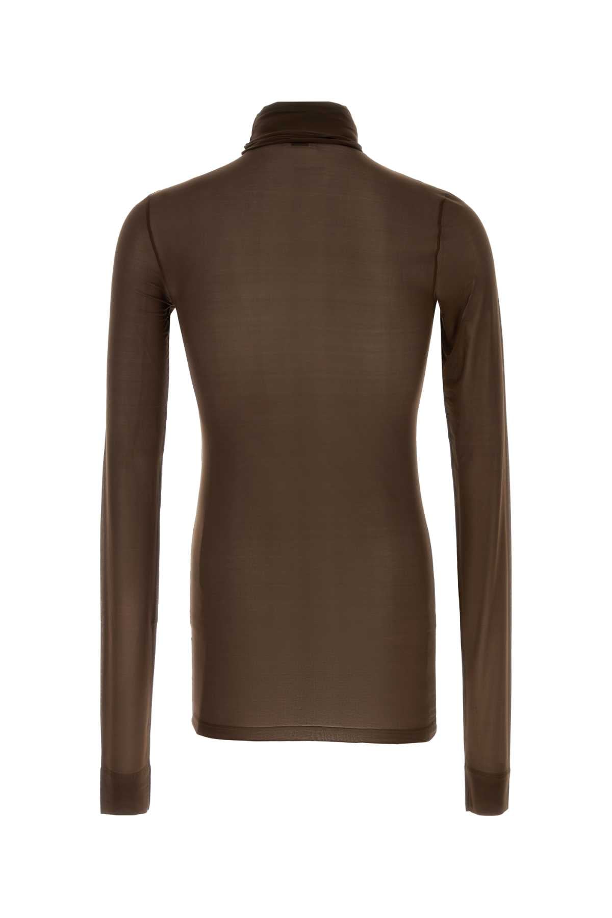 Saint Laurent Men Brown Jersey Top SAINT LAURENT