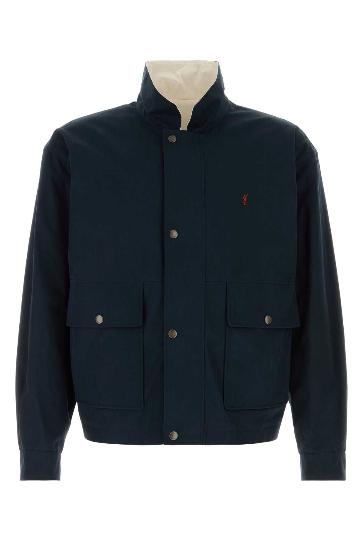 Saint Laurent Men Blouson Reversible Avec Broder SAINT LAURENT
