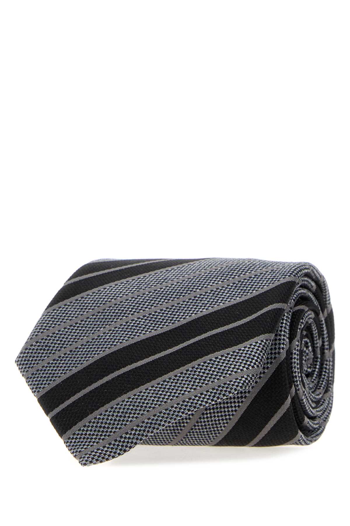 Saint Laurent Men Embroidered Jacquard Tie SAINT LAURENT