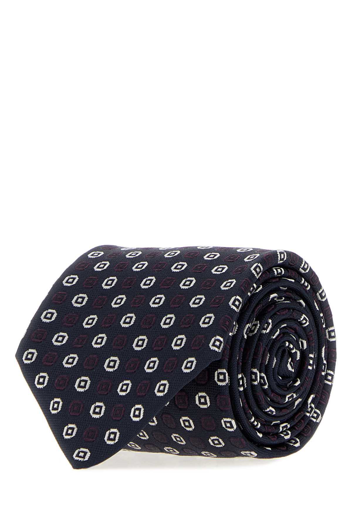 Saint Laurent Men Embroidered Jacquard Tie SAINT LAURENT