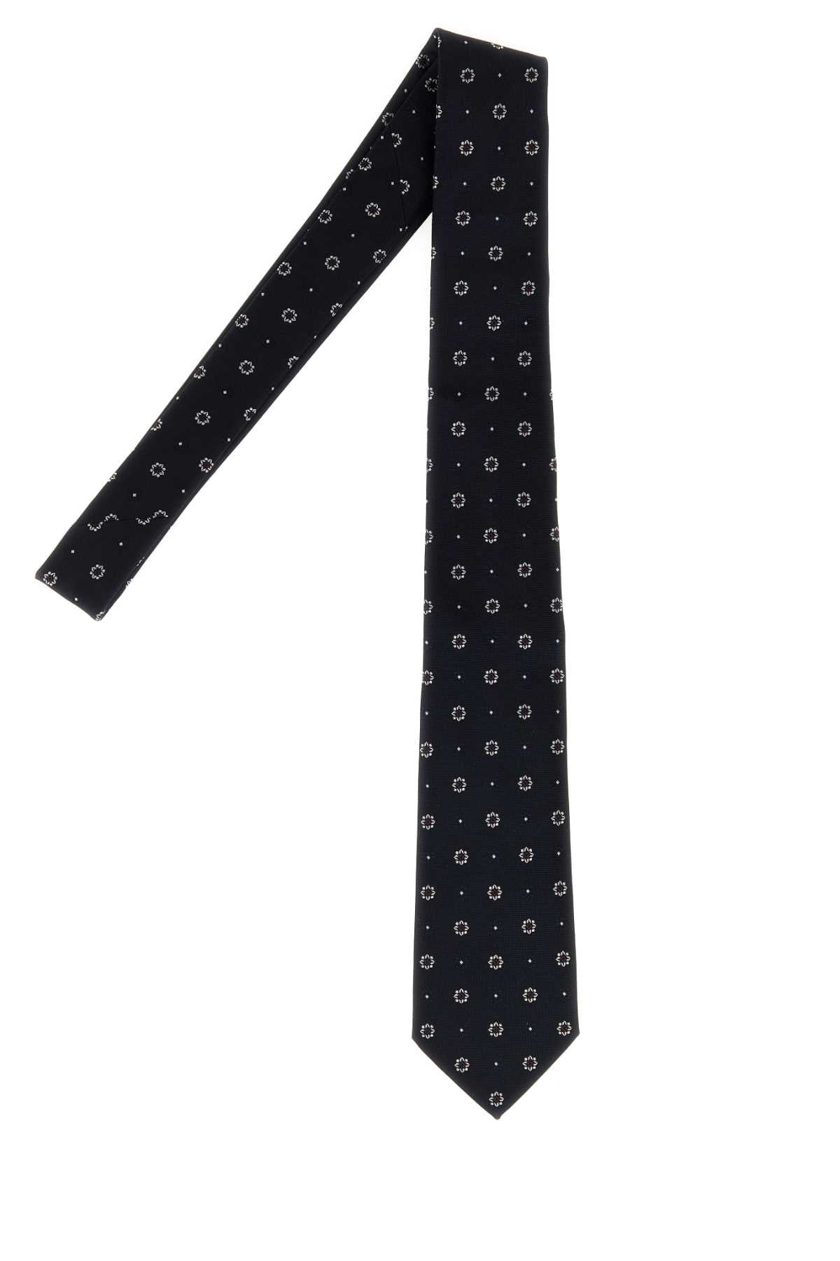 Saint Laurent Men Embroidered Jacquard Tie SAINT LAURENT