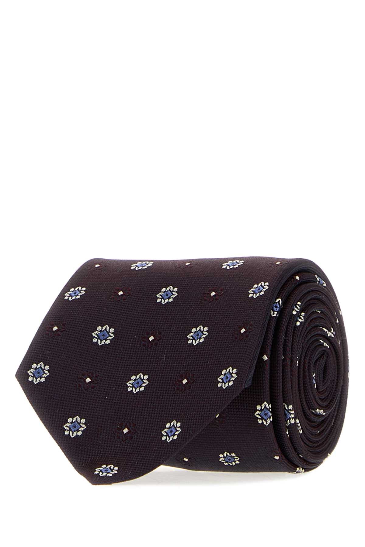 Saint Laurent Men Embroidered Jacquard Tie SAINT LAURENT