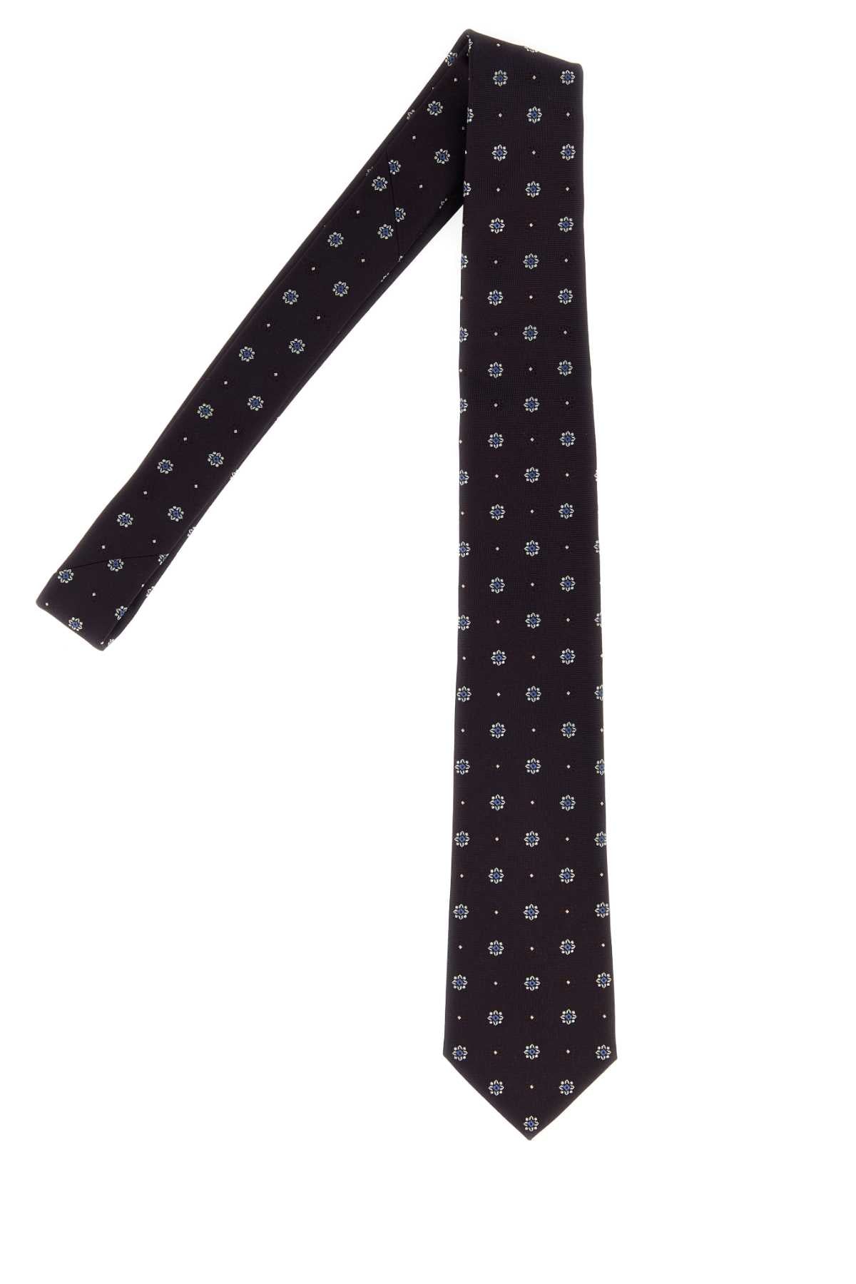Saint Laurent Men Embroidered Jacquard Tie SAINT LAURENT