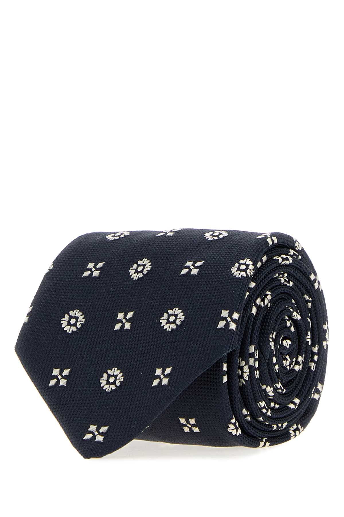 Saint Laurent Men Embroidered Jacquard Tie SAINT LAURENT