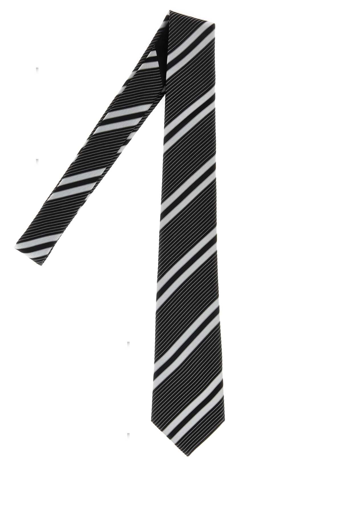 Saint Laurent Men Embroidered Jacquard Tie SAINT LAURENT