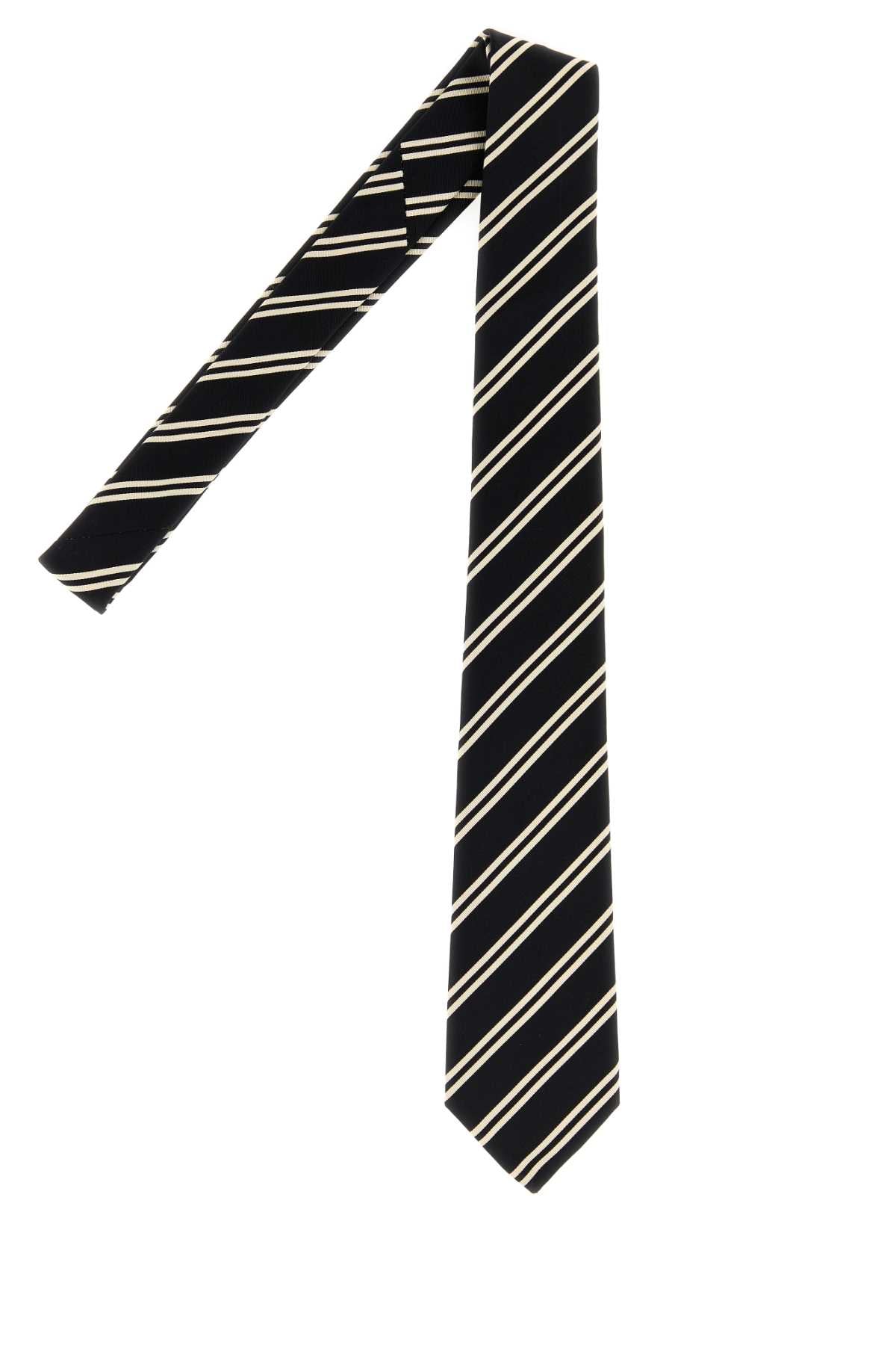 Saint Laurent Men Embroidered Jacquard Tie SAINT LAURENT