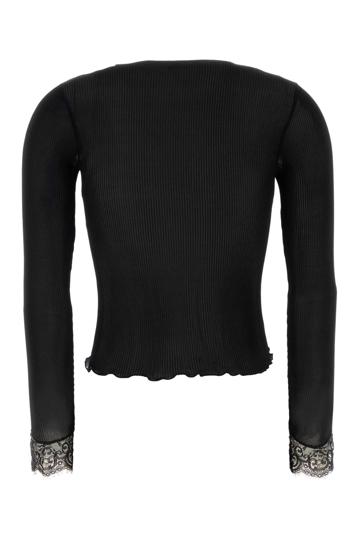 Saint Laurent Women Black Silk Top SAINT LAURENT