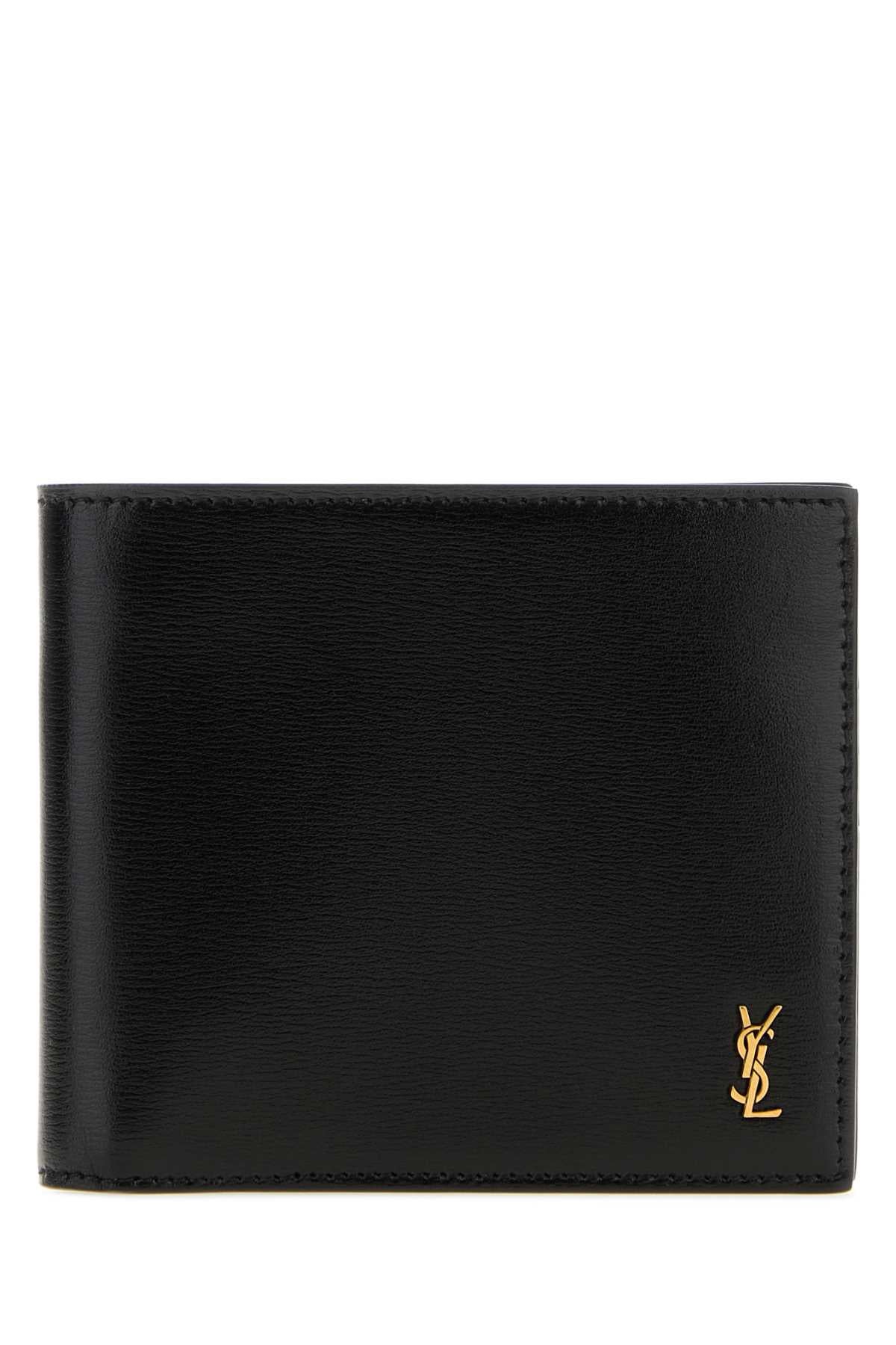 Saint Laurent Men Black Leather Wallet SAINT LAURENT