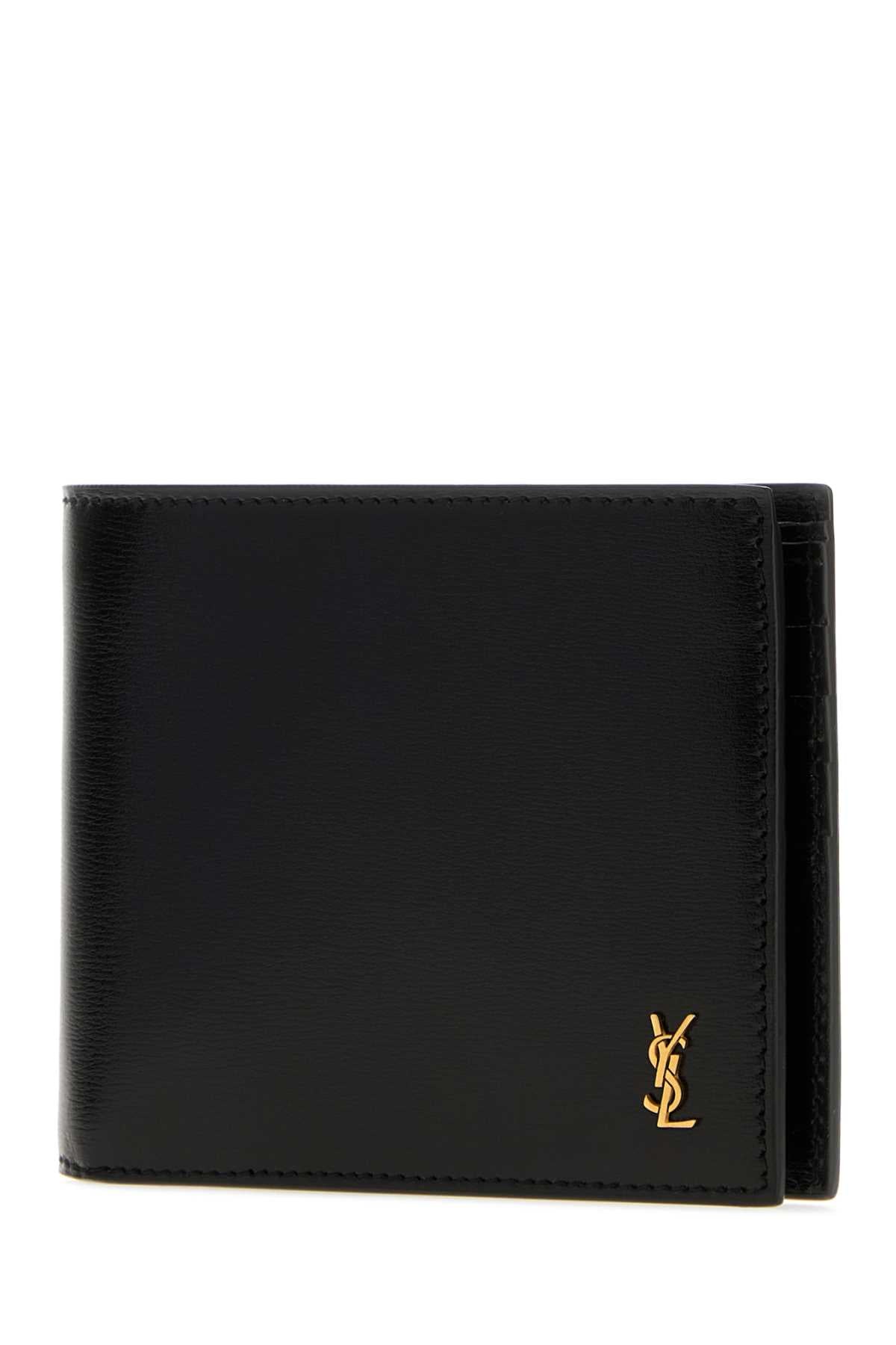 Saint Laurent Men Black Leather Wallet SAINT LAURENT