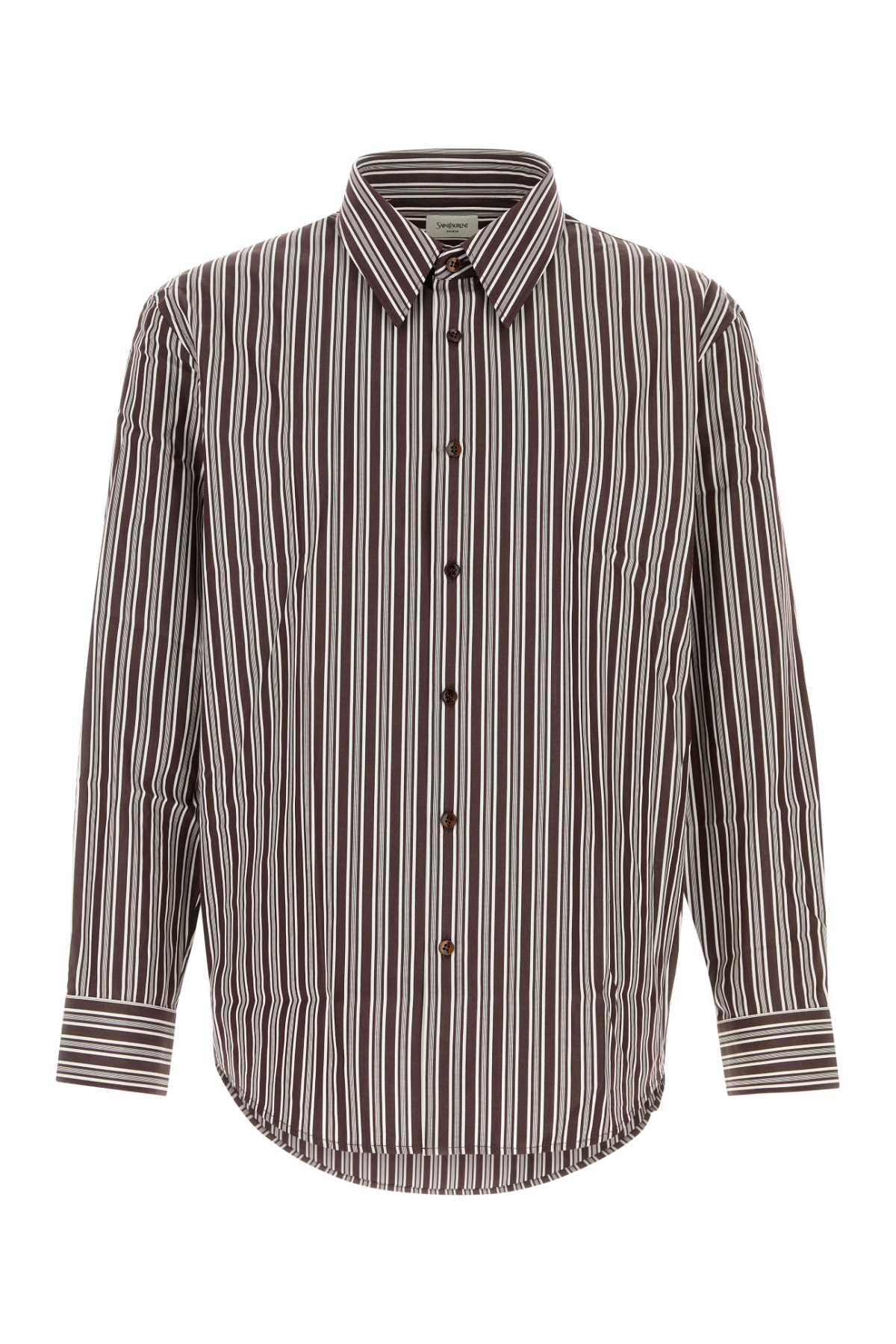 Saint Laurent Men Embroidered Poplin Shirt SAINT LAURENT