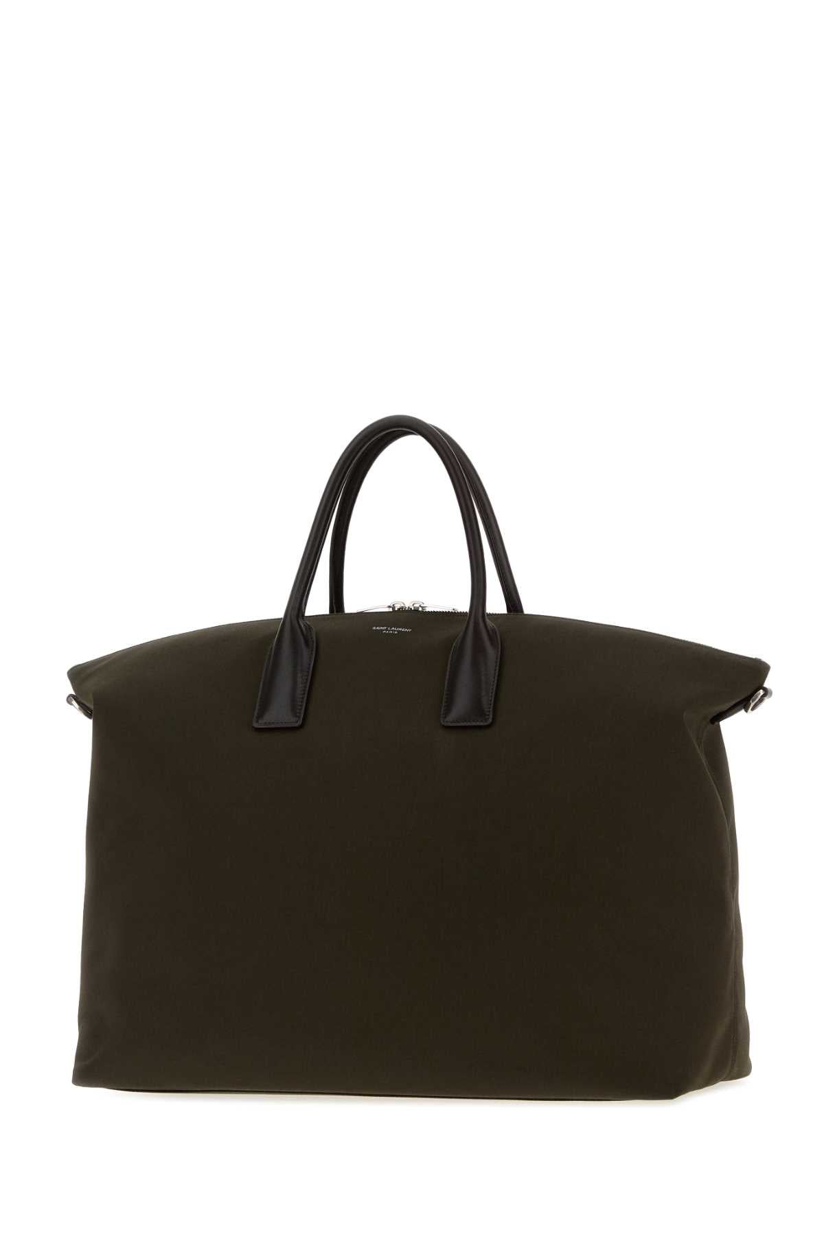Saint Laurent Men Khaki Canvas Travel Bag SAINT LAURENT