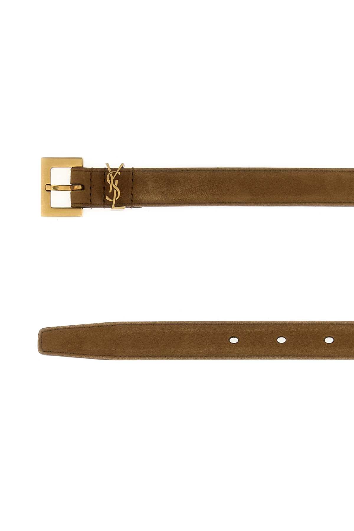 Saint Laurent Women Camel Suede Belt SAINT LAURENT