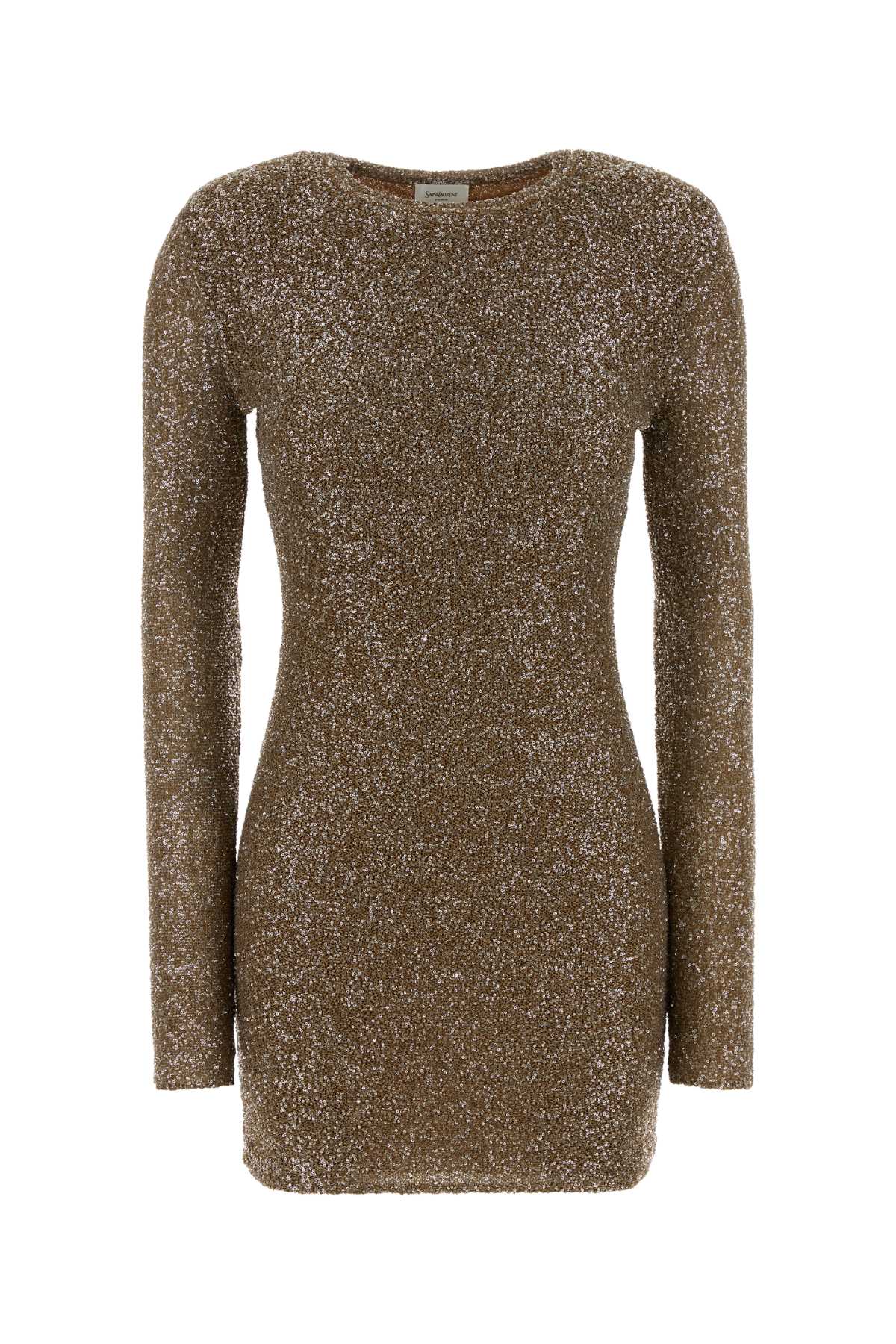 Saint Laurent Women Embellished Fabric Mini Dress SAINT LAURENT