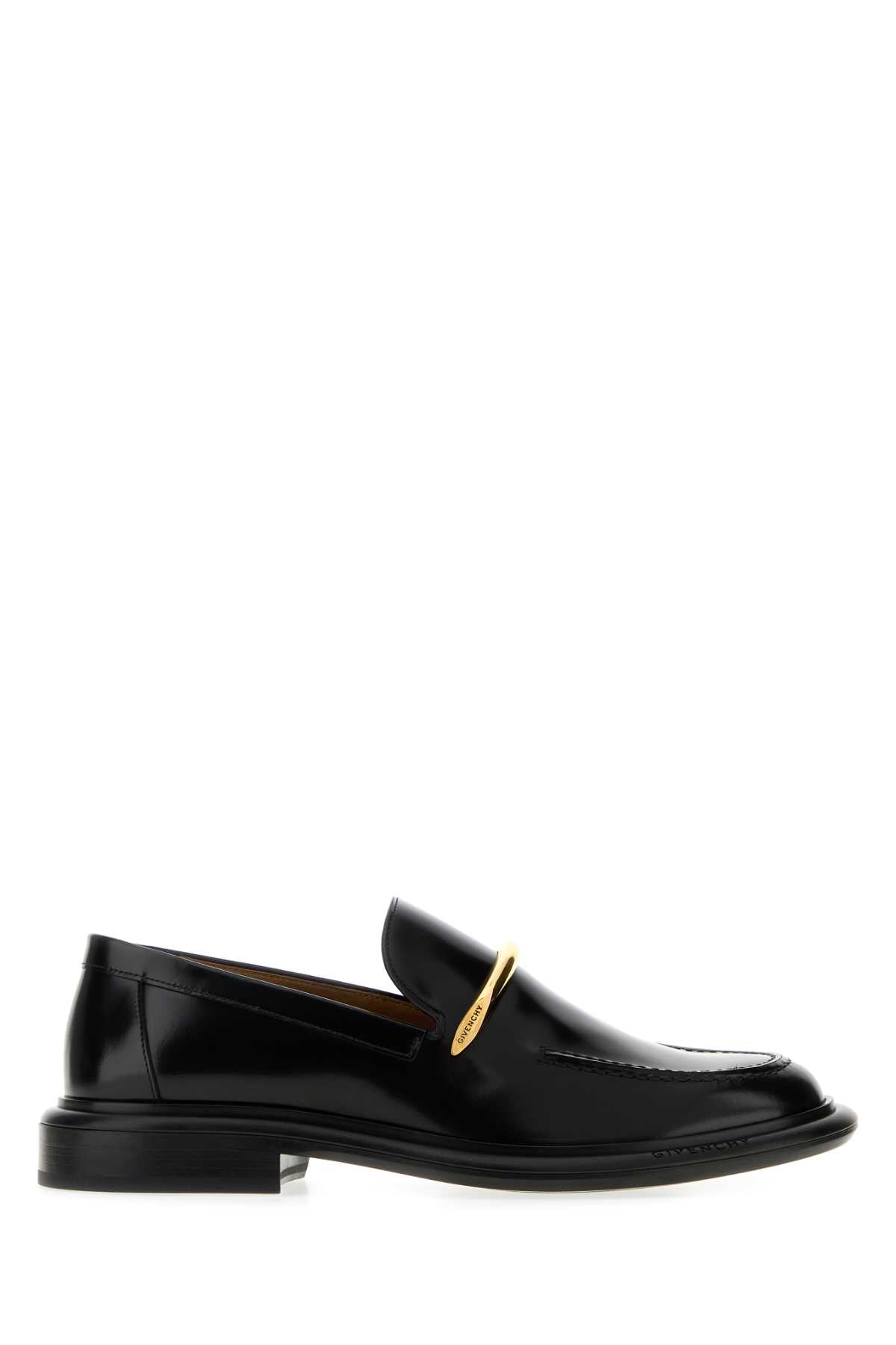 Givenchy Women Black Leather Pinch Loafers GIVENCHY
