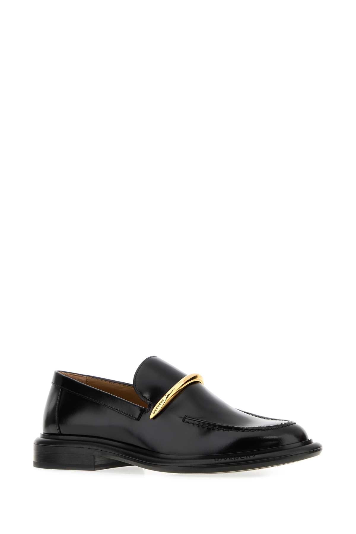 Givenchy Women Black Leather Pinch Loafers GIVENCHY