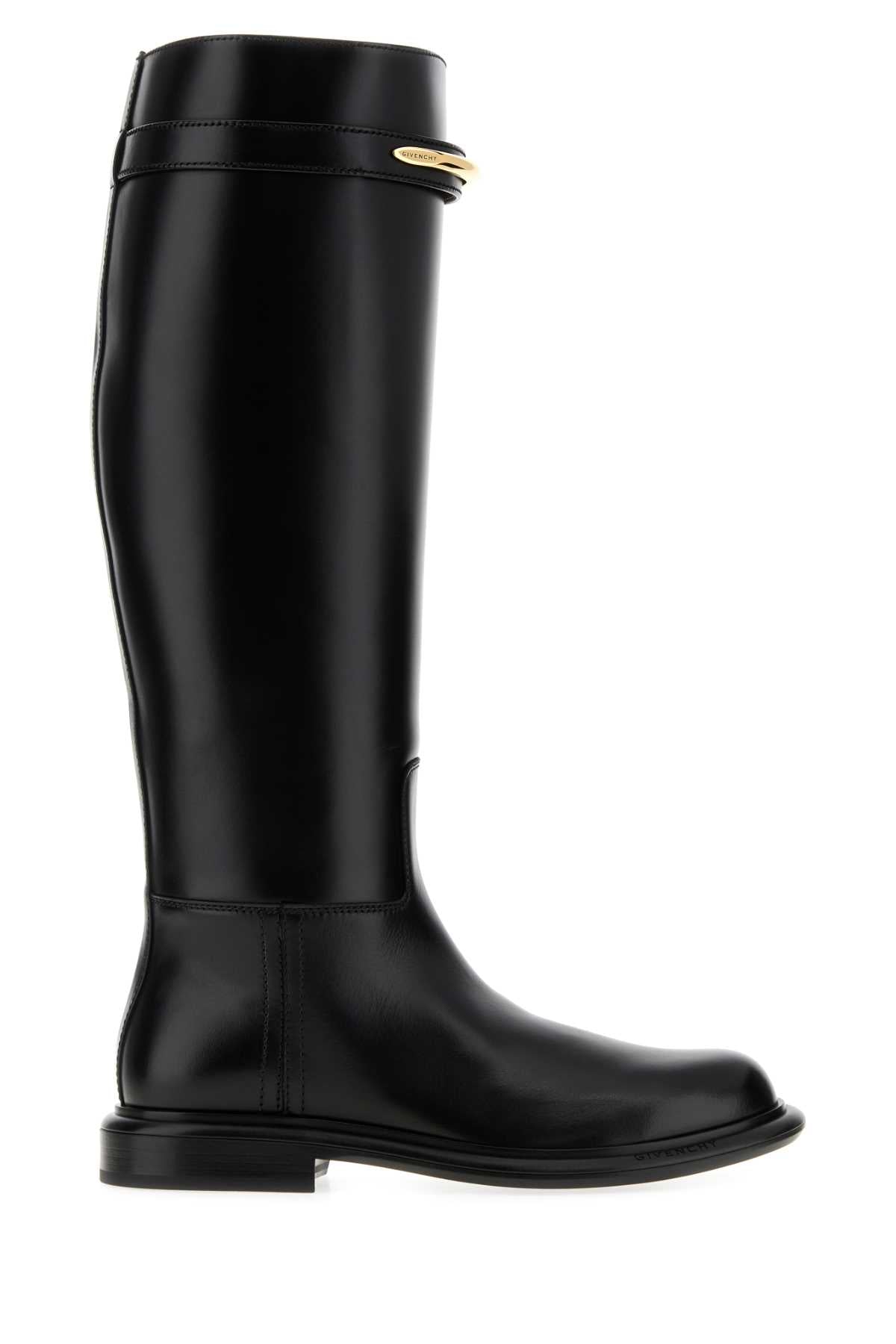 Givenchy Women Black Leather Pinch Boots GIVENCHY