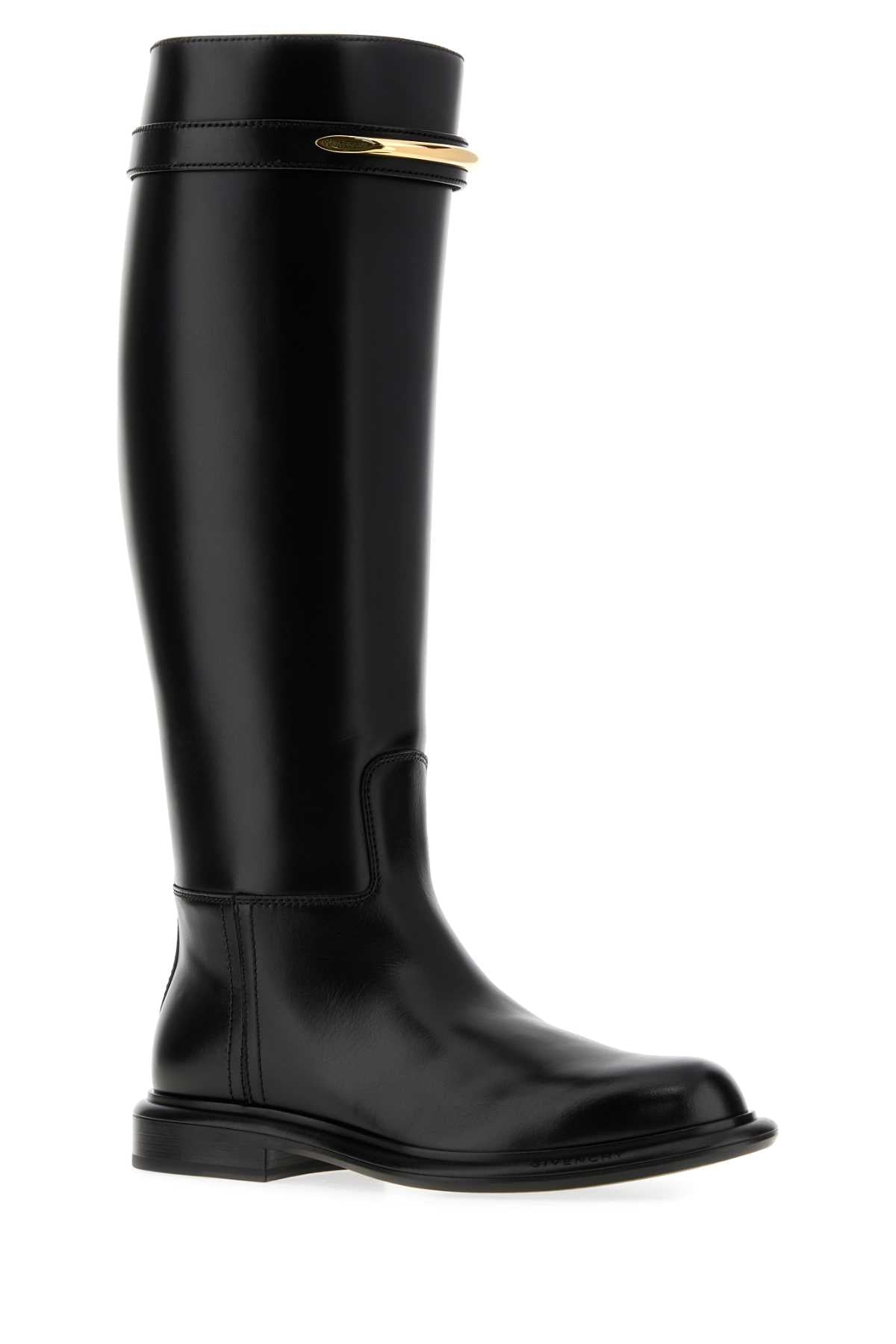 Givenchy Women Black Leather Pinch Boots GIVENCHY