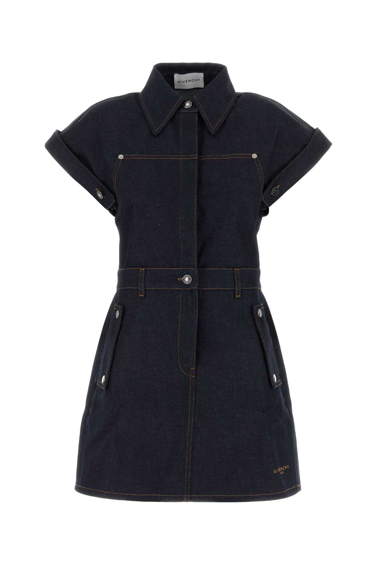 Givenchy Women Denim Shirt Mini Dress GIVENCHY