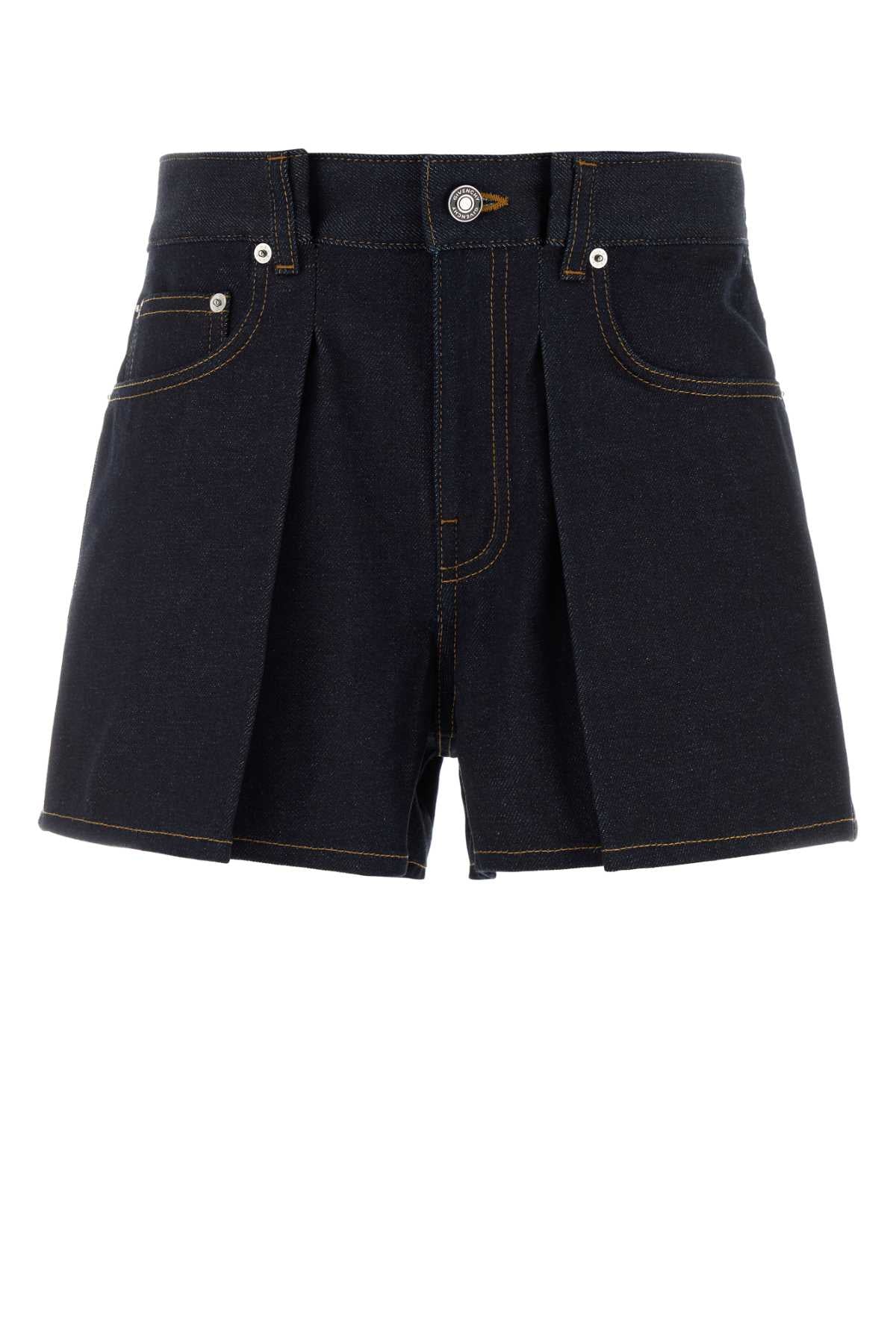 Givenchy Women Blue Denim Shorts GIVENCHY