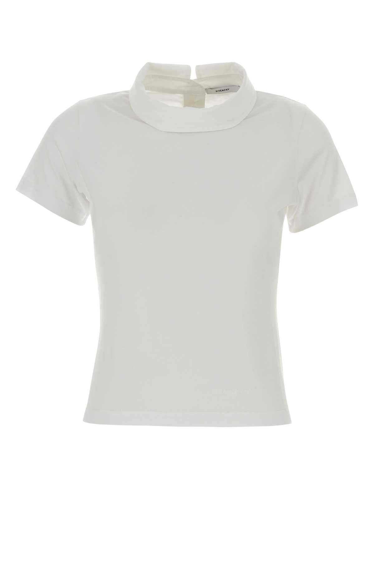 Givenchy Women White Cotton T-Shirt GIVENCHY