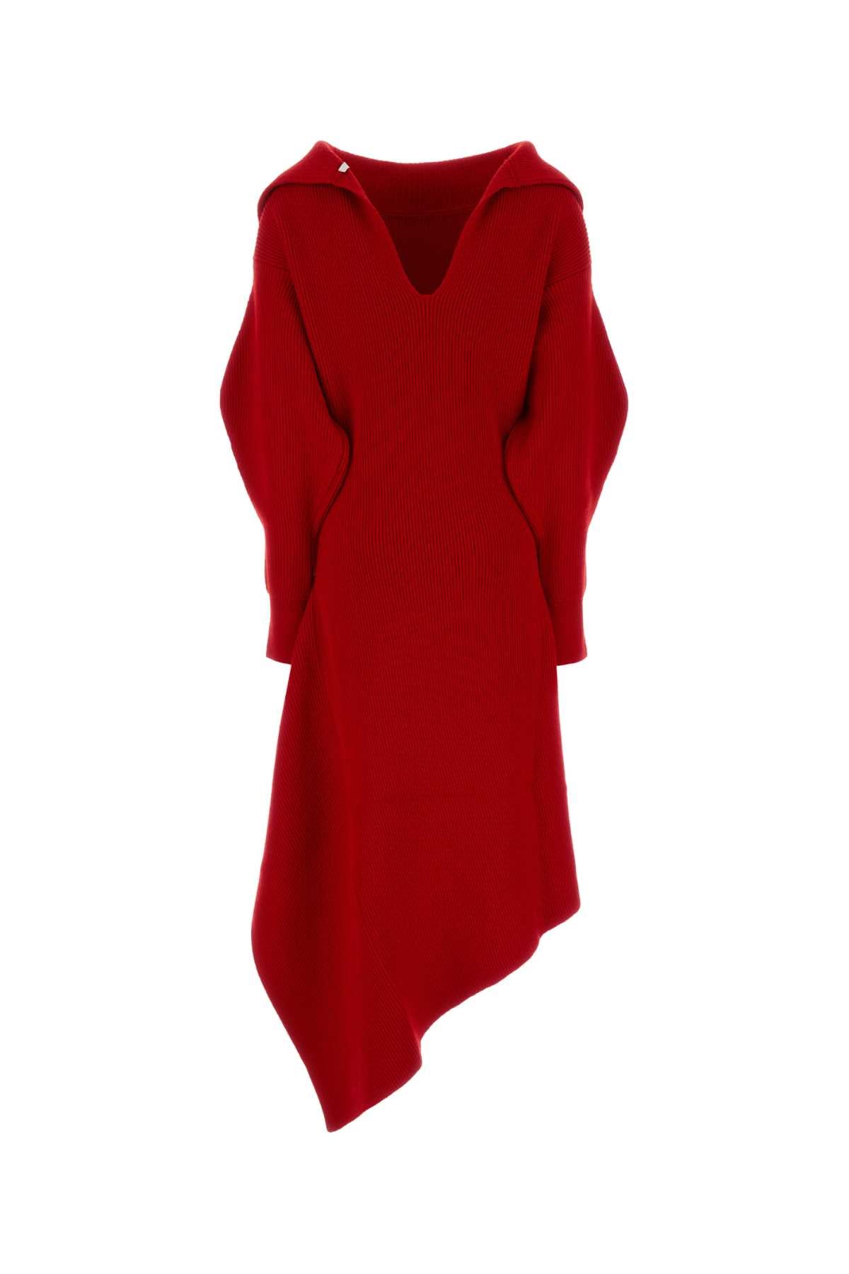 Givenchy Women Red Stretch Wool Blend Sweater Dress GIVENCHY