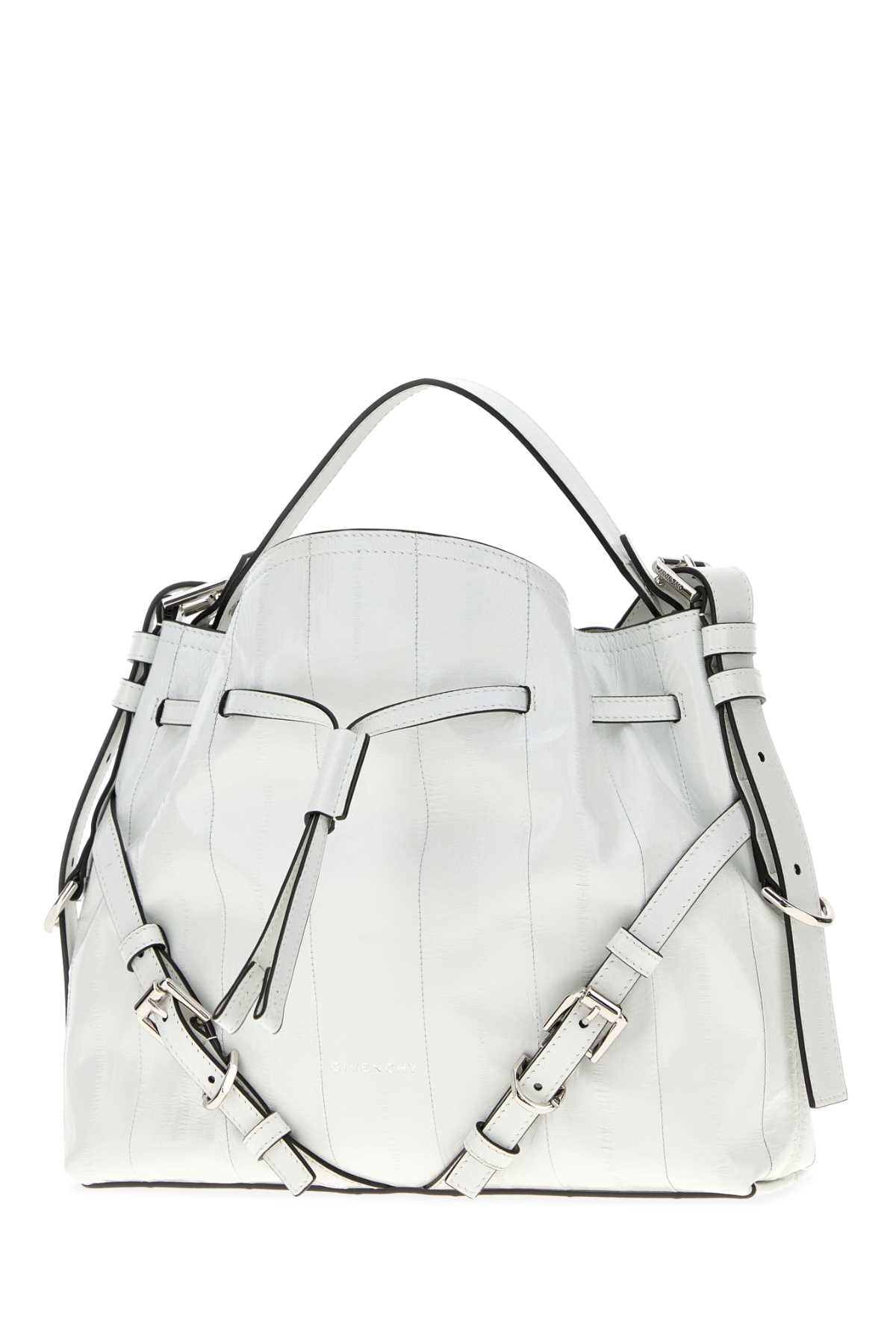 Givenchy Women White Leather Small Voyou Bucket Bag GIVENCHY