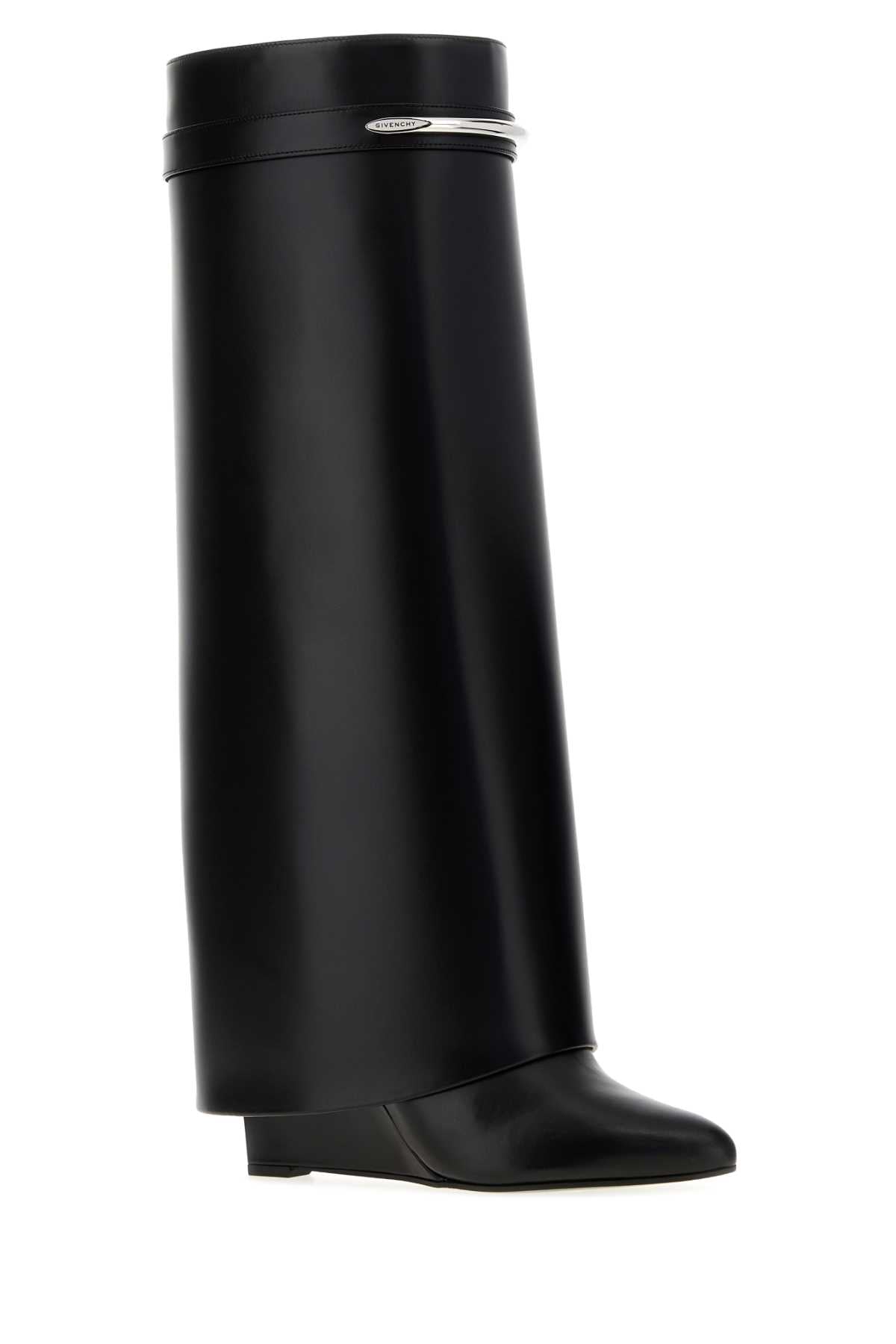 Givenchy Women Black Leather Shark Boots GIVENCHY