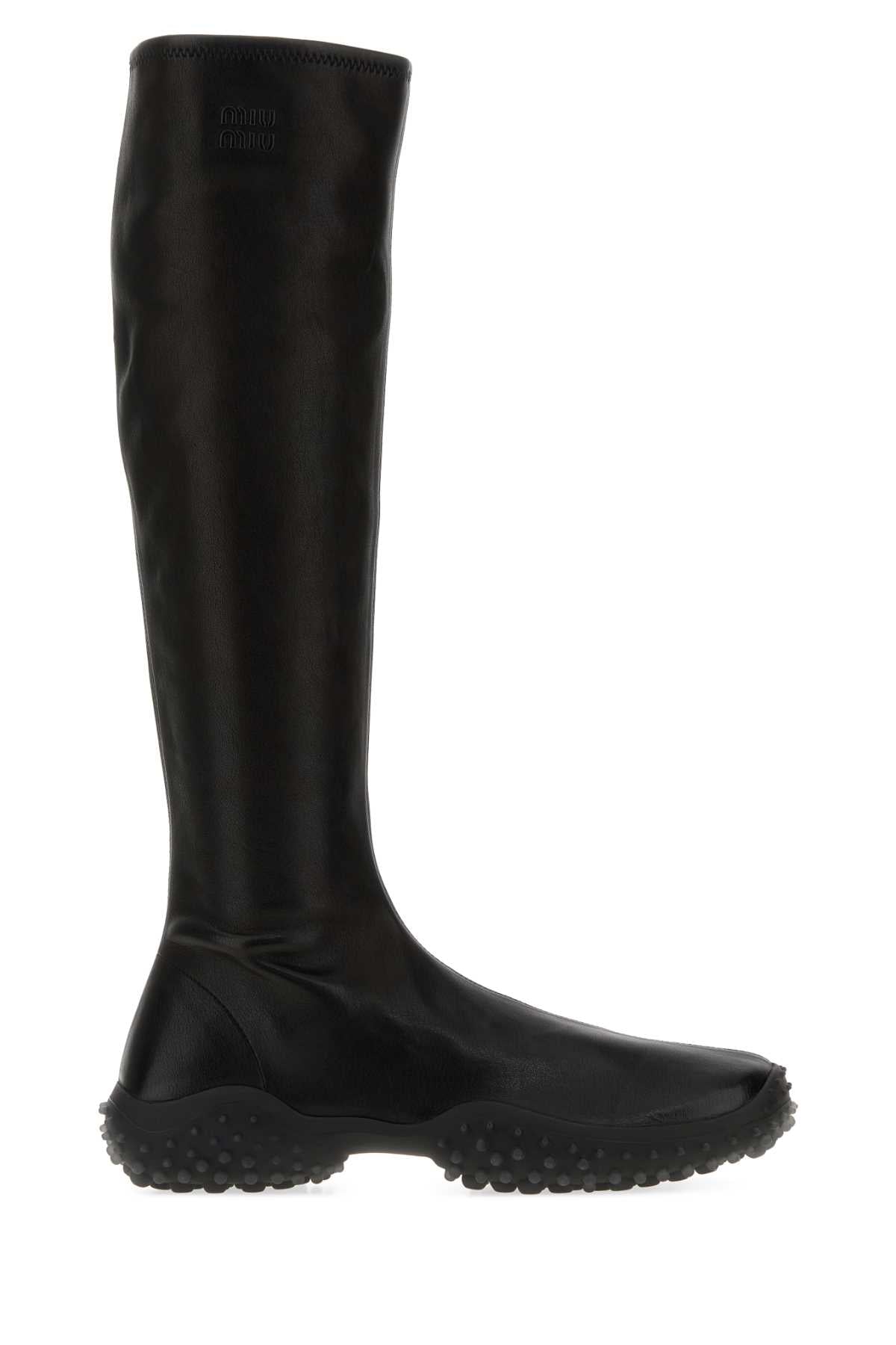 Miu Miu Women Black Nappa Leather Boots MIU MIU