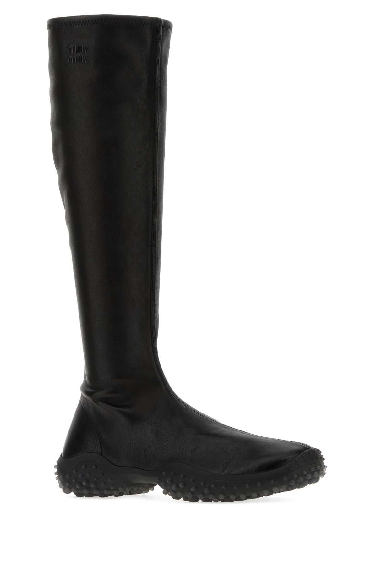 Miu Miu Women Black Nappa Leather Boots MIU MIU