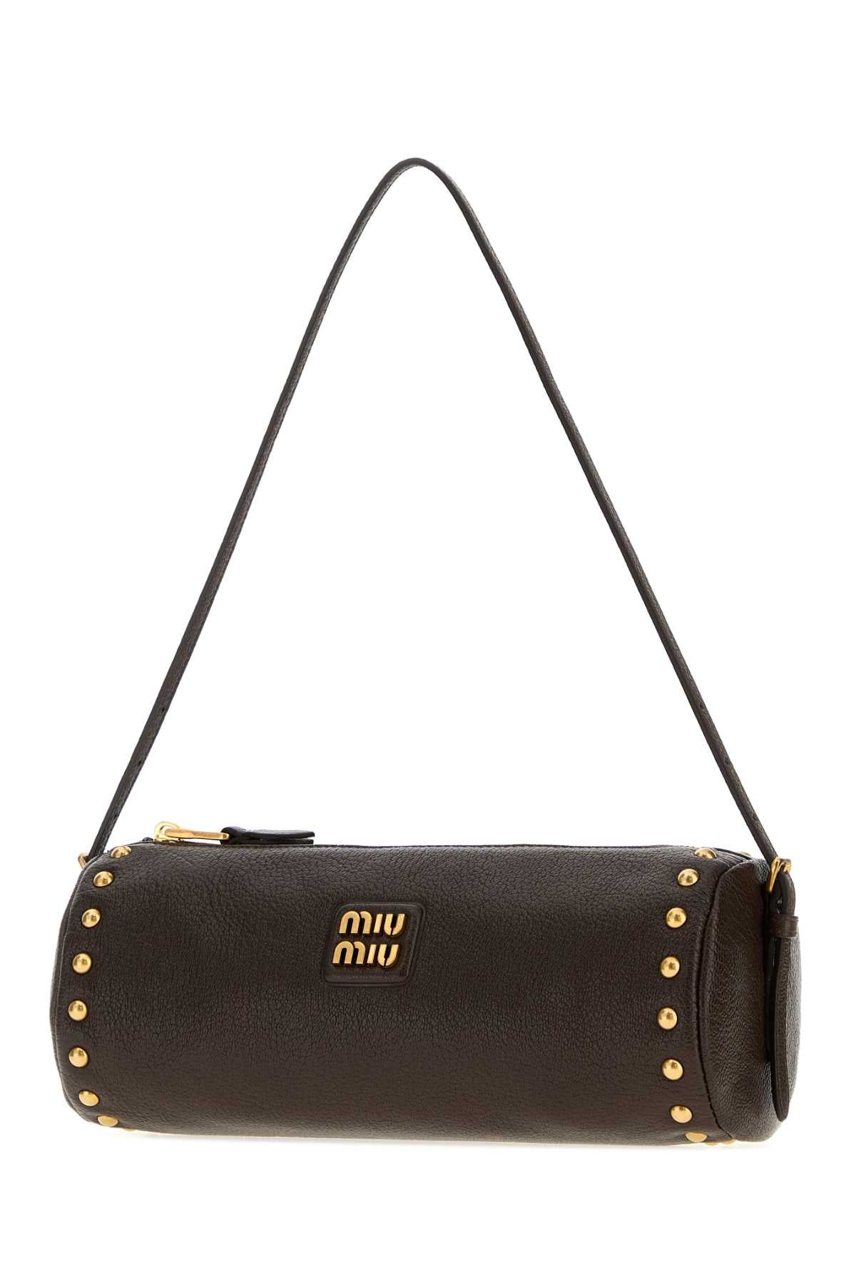 Miu Miu Women Dark Brown Leather Handbag MIU MIU