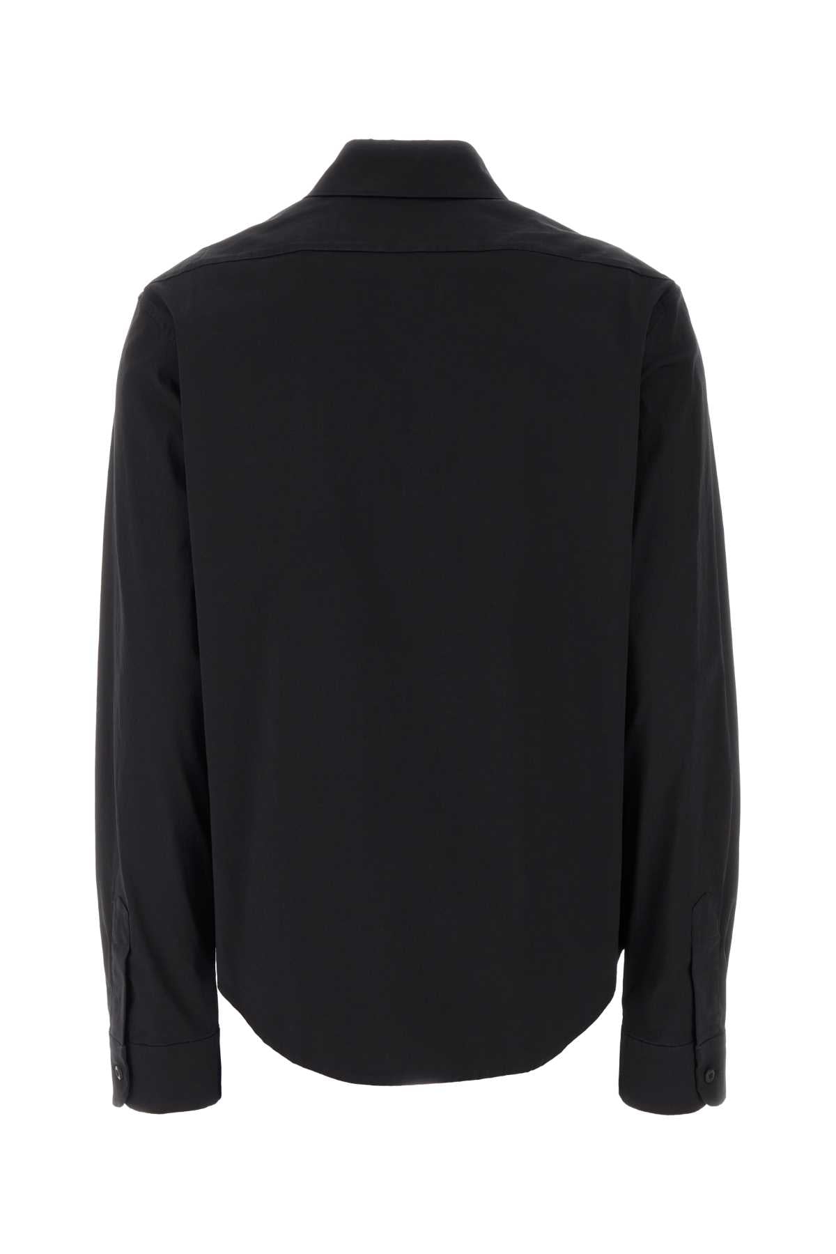Miu Miu Women Black Stretch Poplin Shirt MIU MIU