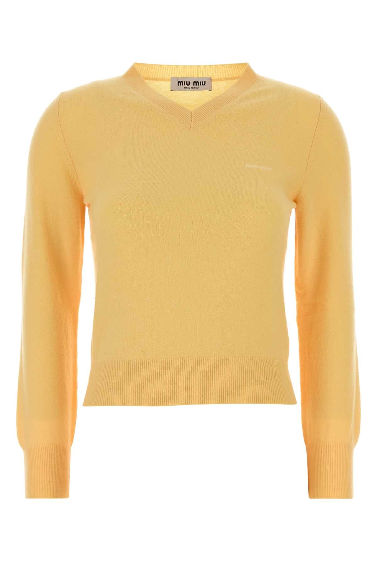 Miu Miu Women Yellow Wool Sweater MIU MIU