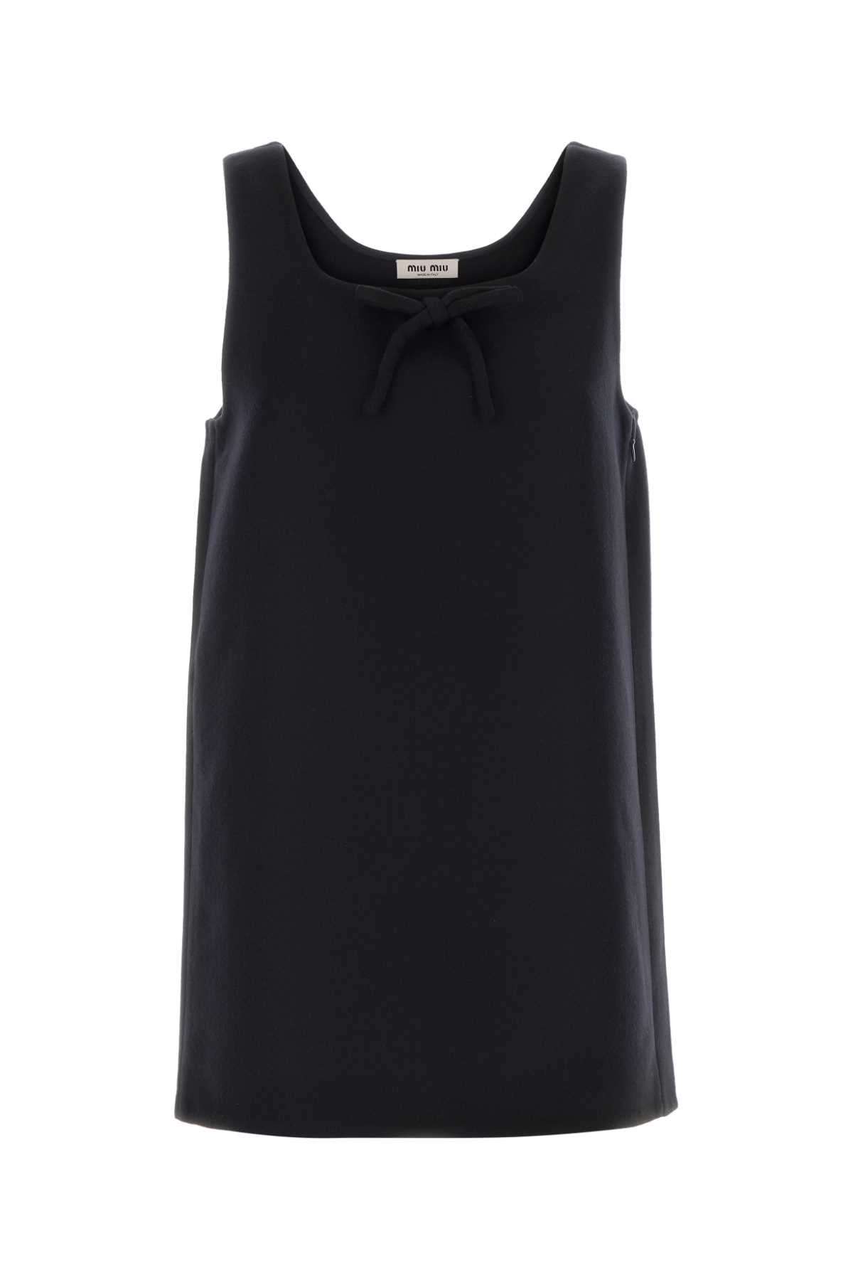 Miu Miu Women Midnight Blue Flannel Mini Dress MIU MIU