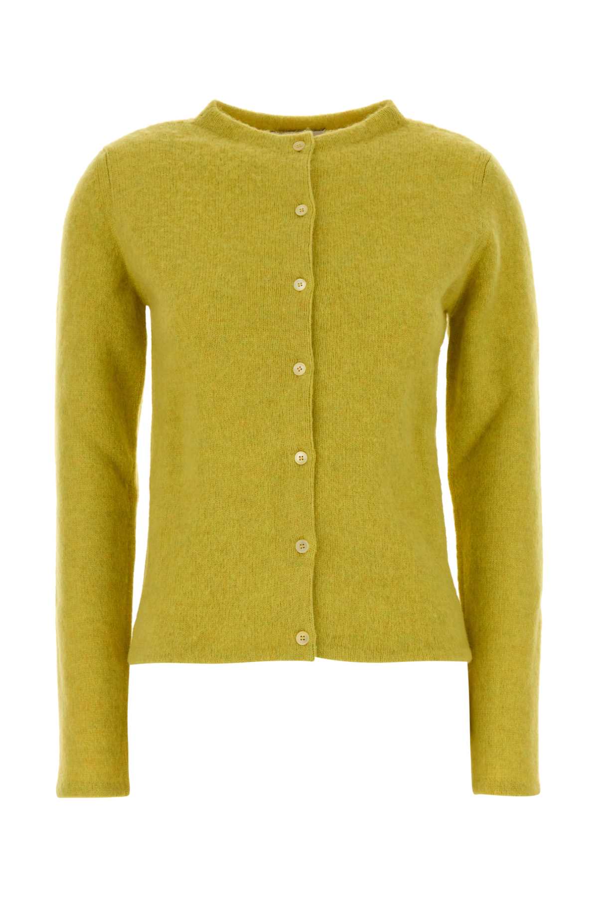 Miu Miu Women Acid Green Wool Cardigan MIU MIU